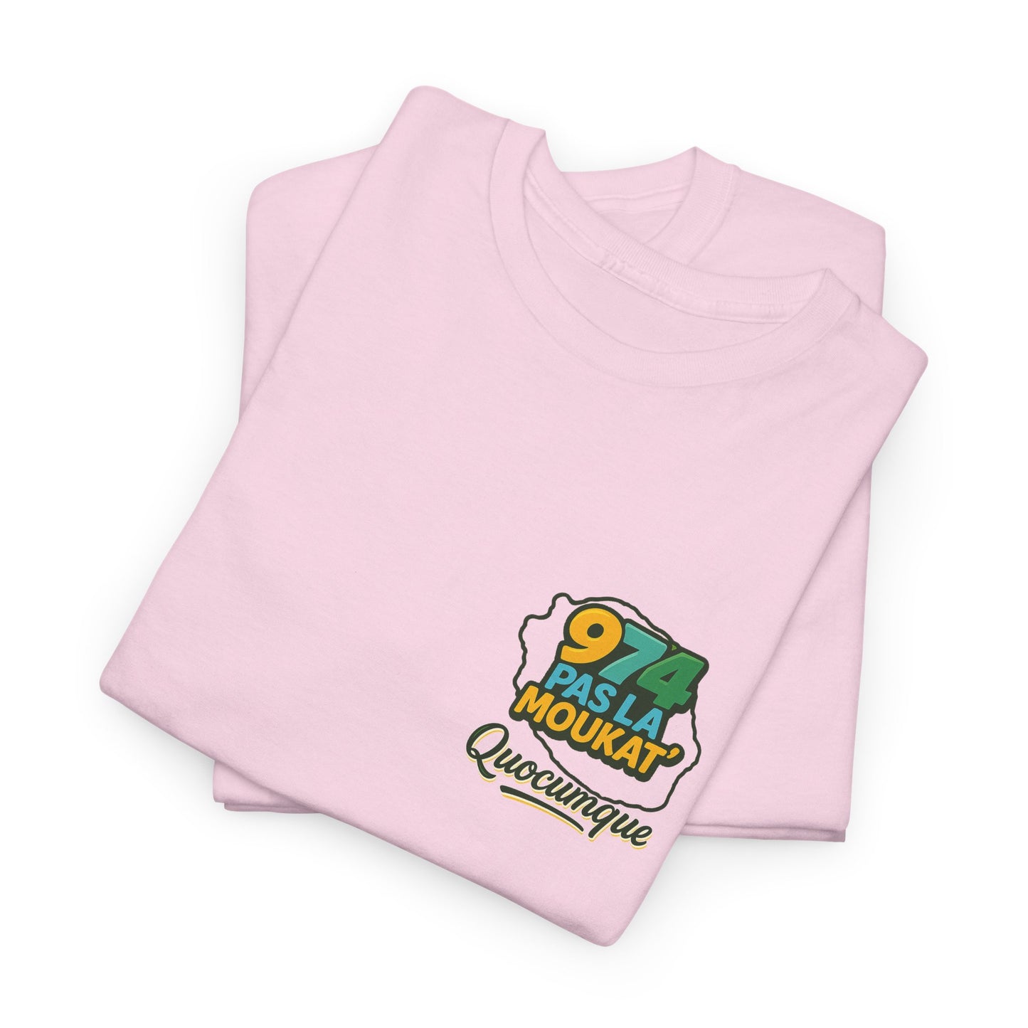 T-shirt " 974 Expression Créole'", Destination Île de La Réunion, Confort Coton, Sobre, Elégant, Souvenir Unique, Cadeau, Unisexe, Esprit Voyageur