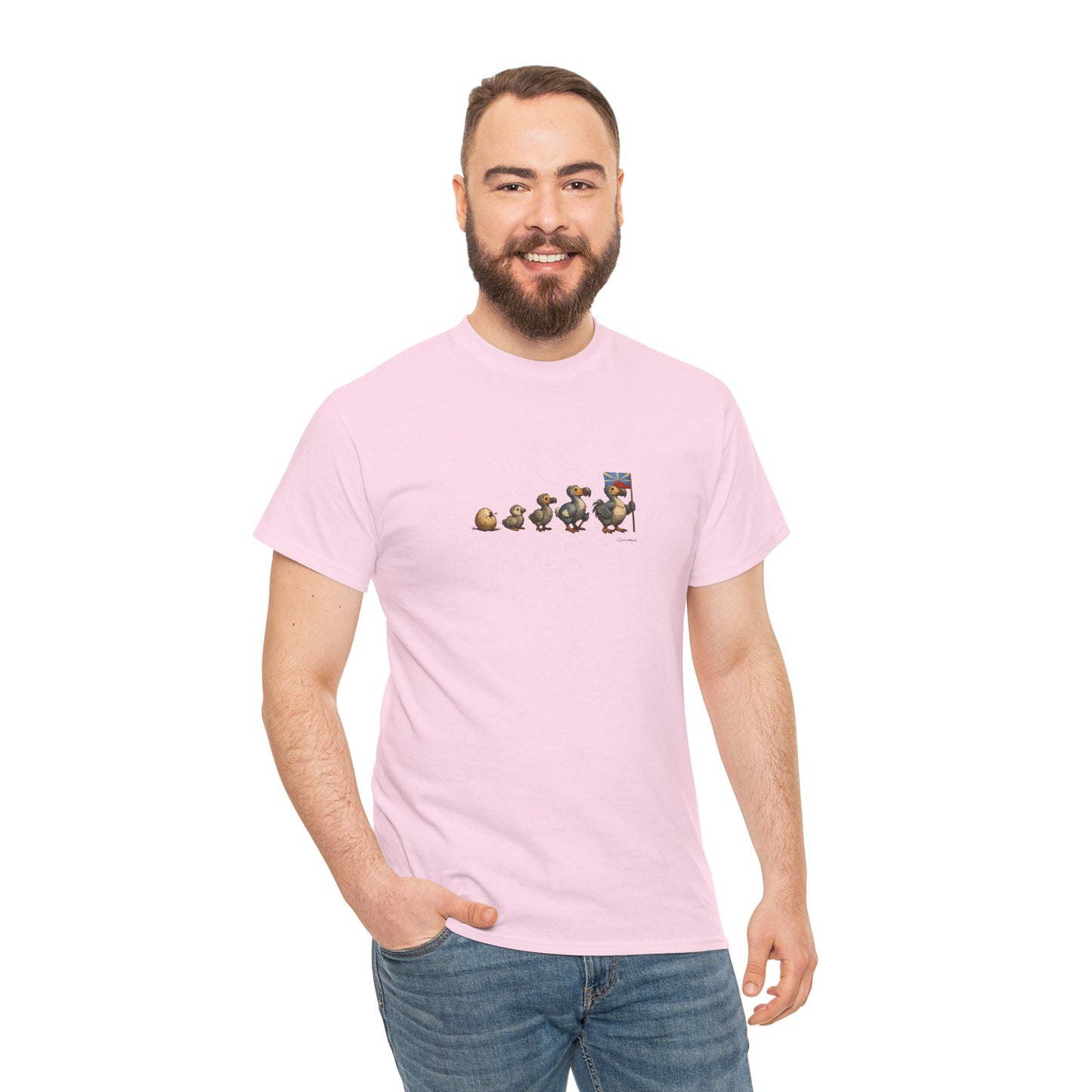 T-shirt Quocumque, " Dodo Evolution ", Île de La Réunion, Confort Coton, Elégant, Souvenir Unique, Cadeau, Unisexe, Esprit Voyageur, Créole, Bourbon