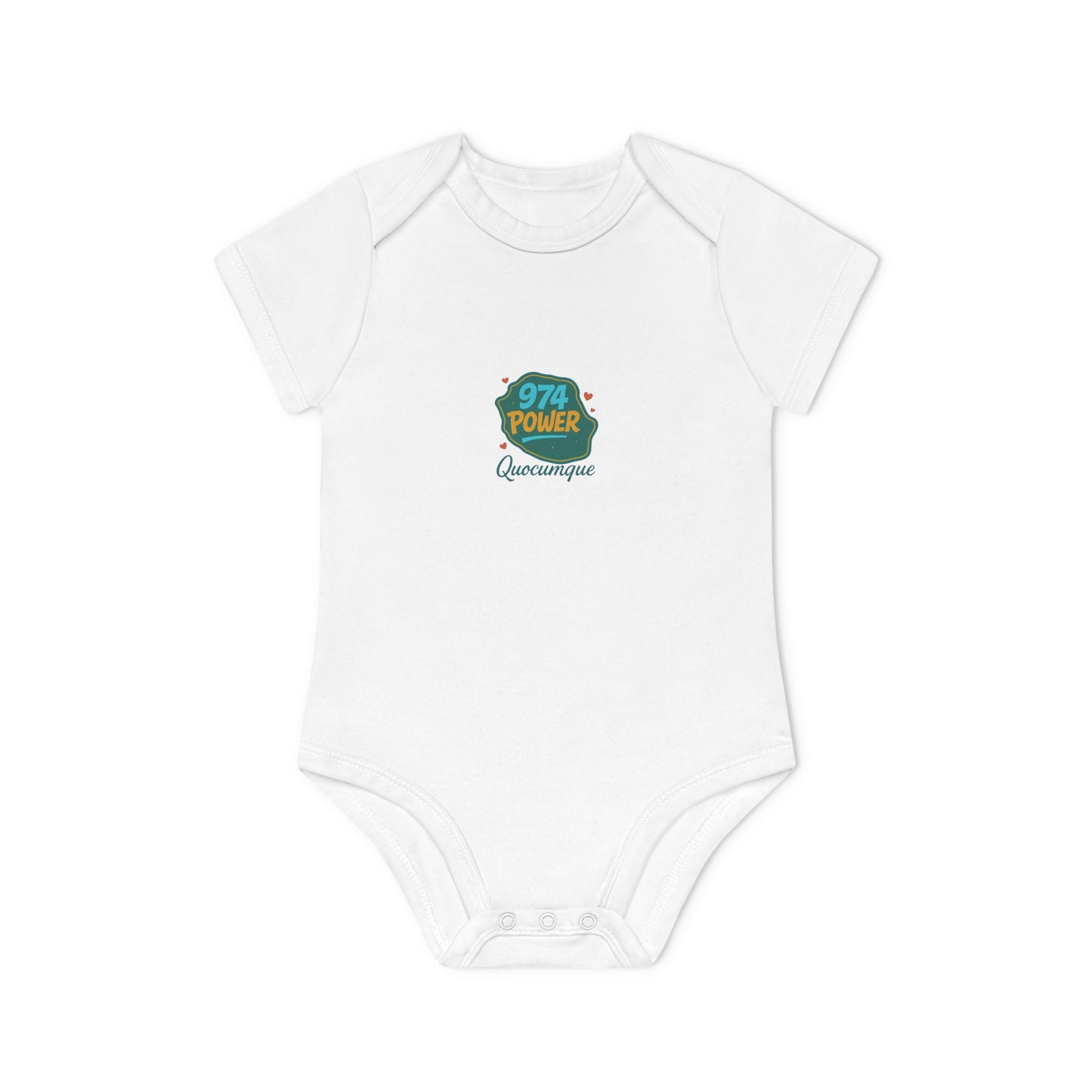 Body Bébé "974 Power", Île de La Réunion, Douceur Coton, Cadeau Naissance, Confort Coton Bio, Style Unique, Cadeau Parfait