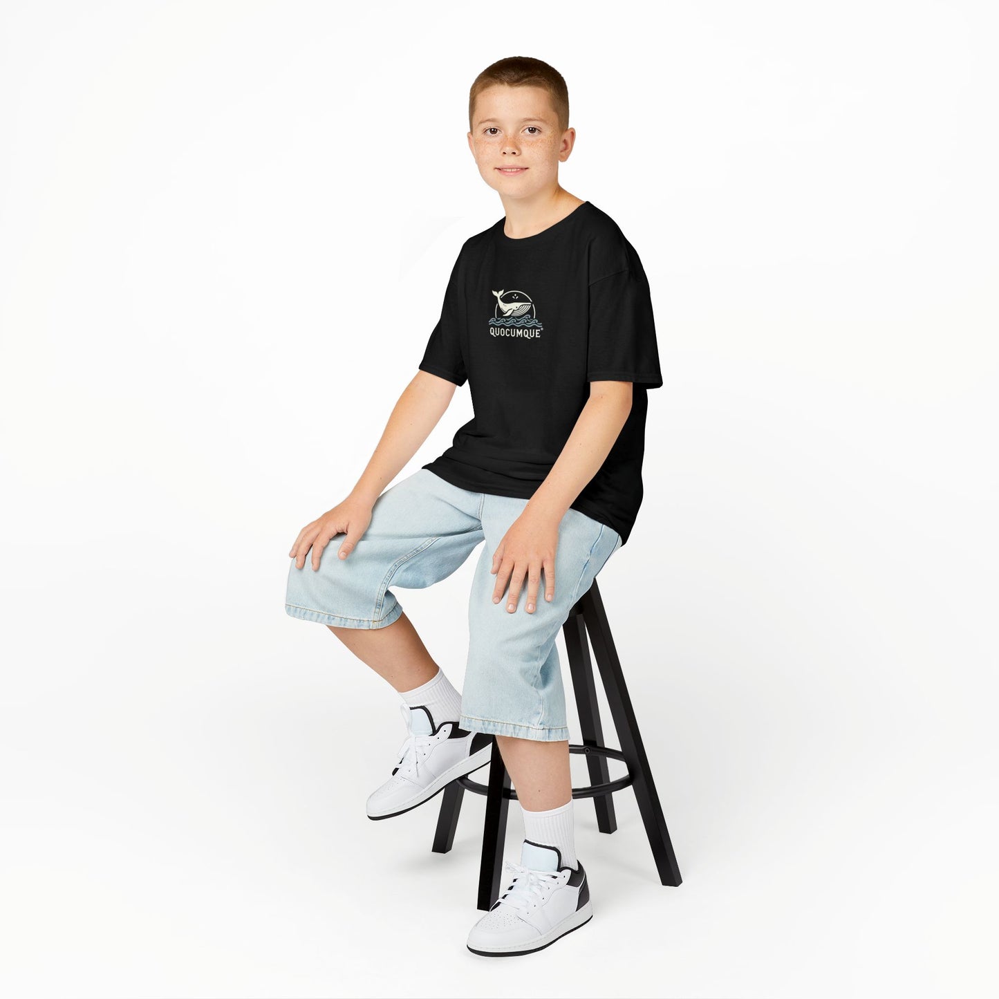 T-shirt Quocumque, Baleine à Bosse, Douceur Coton, Pour les enfants de 5-6 ans( Taille XS), Pour les 7-8 ans( taille S), Pour les 9-10 ans( taille M), Pour les 11-12 ans( taille L), Pour les 13-14 ans(taille XL)