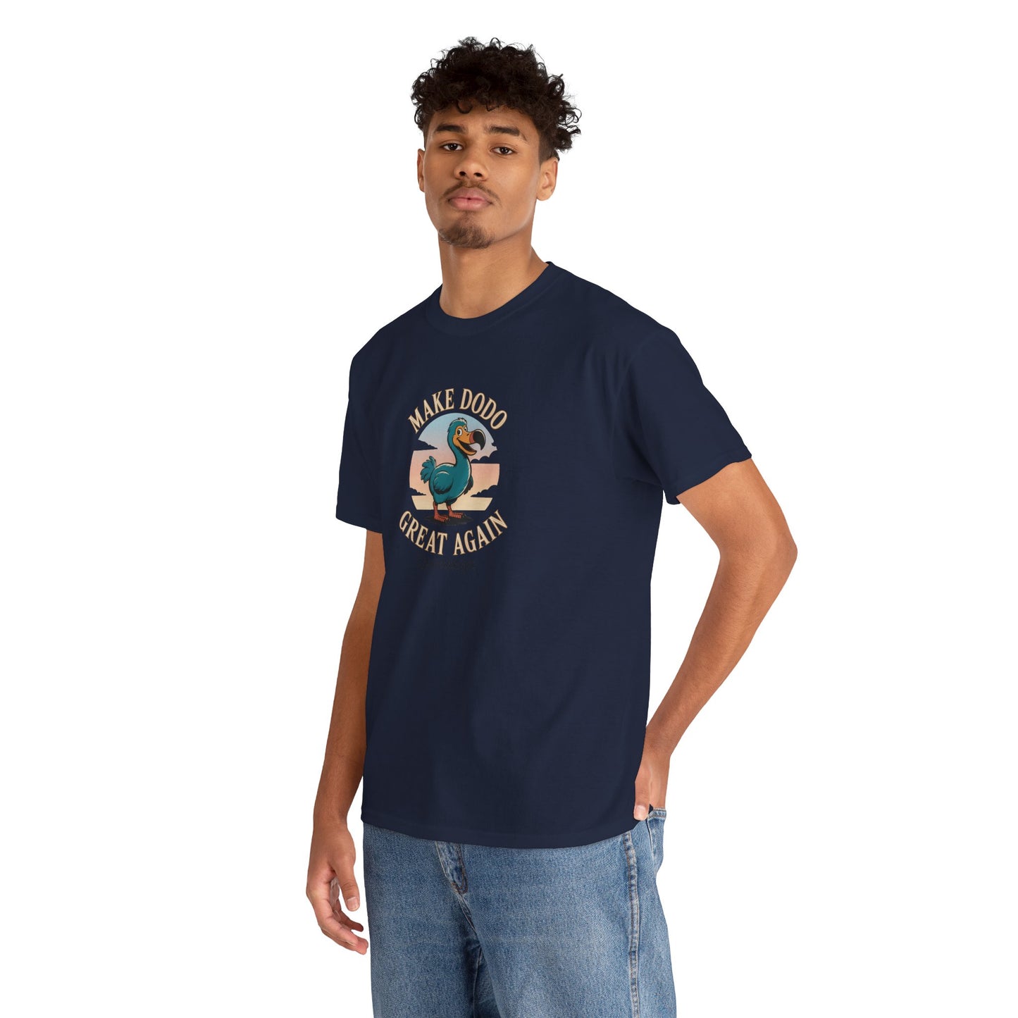 T-Shirt "Make Dodo Great Again", Exotisme, Destination Île de La Réunion, Confort Coton, Sobre, Elégant, Souvenir Unique, Cadeau, Unisexe, Esprit Voyageur