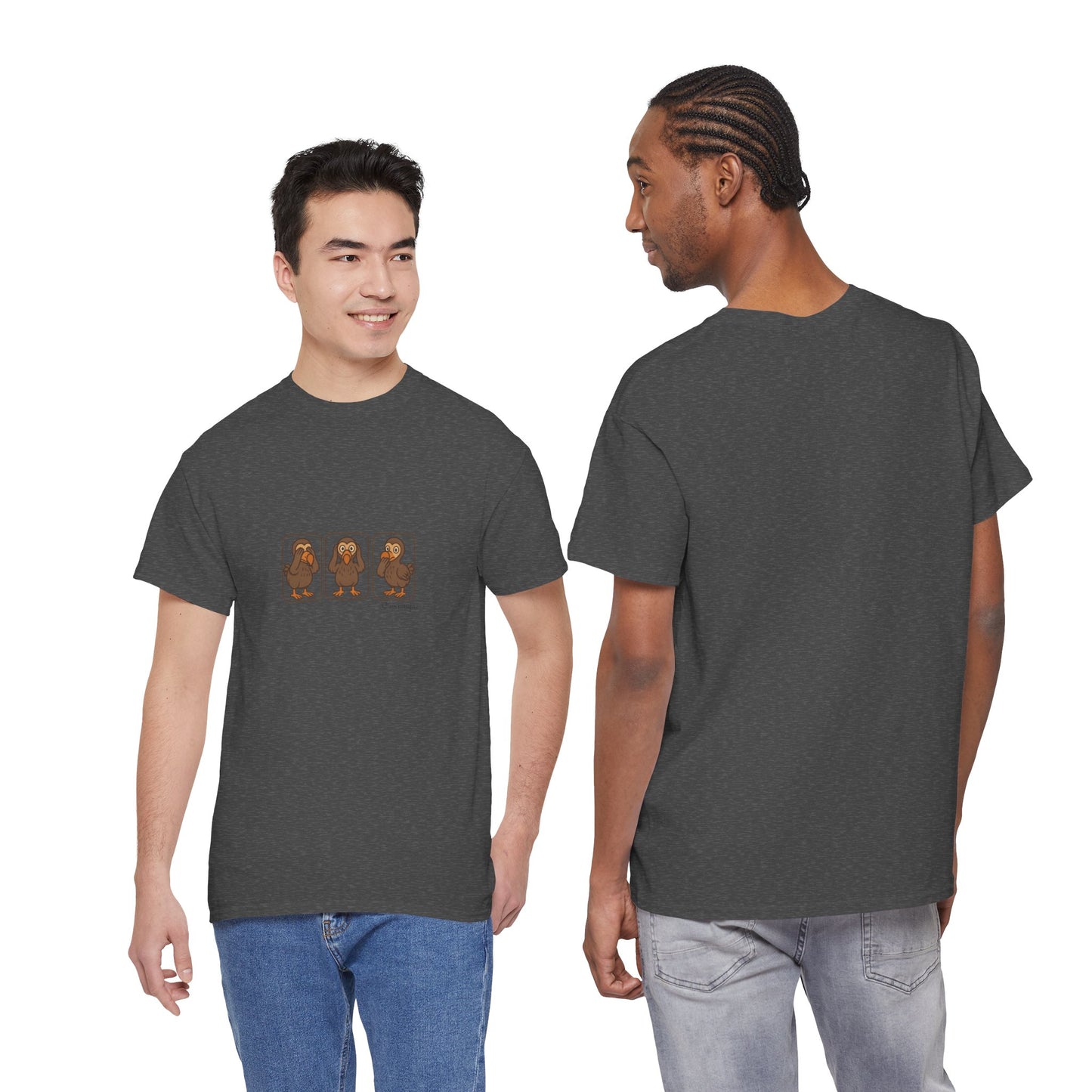 T-shirt Quocumque, "3 Dodos de la Sagesse", Confort, Souvenir Unique, Cadeau, Unisexe, Délicatesse, Homme, Femme, Adulte, Sportif, Liberté, Détente