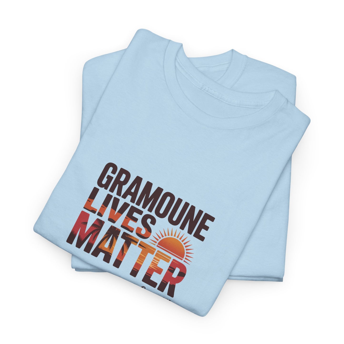 T-shirt "Gramoune", Île de La Réunion, Confort Coton, Sobre, Elégant, Souvenir Unique, Cadeau, Unisexe, Esprit Voyageur