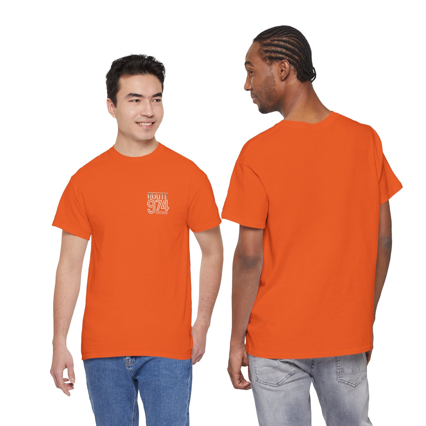 Copy of T-shirt "Route 974", Destination île de La Réunion, Confort Coton, Sobre, Elégant, Souvenir Unique, Cadeau, Unisexe, Esprit Voyageur