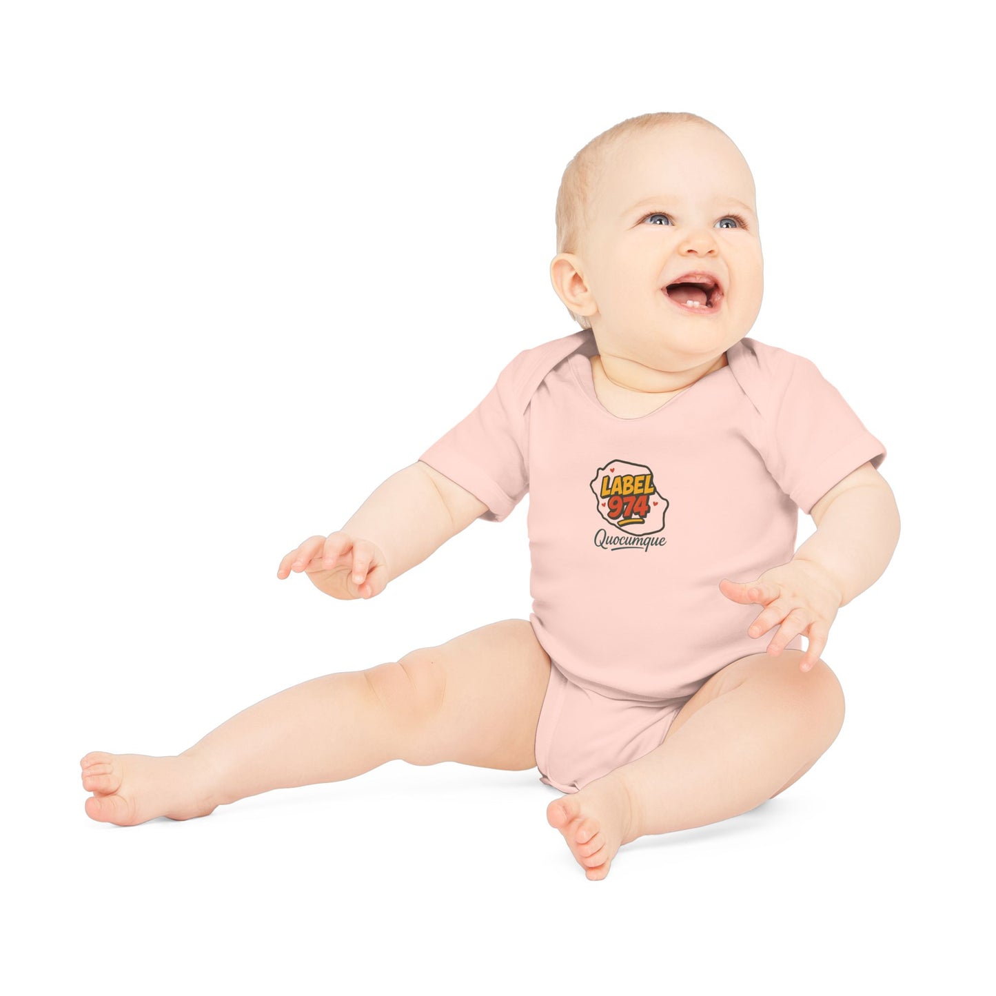 Body Bébé "Label 974", Île de La Réunion, Douceur Coton, Cadeau Naissance, Confort Coton Bio, Style Unique, Cadeau Parfait