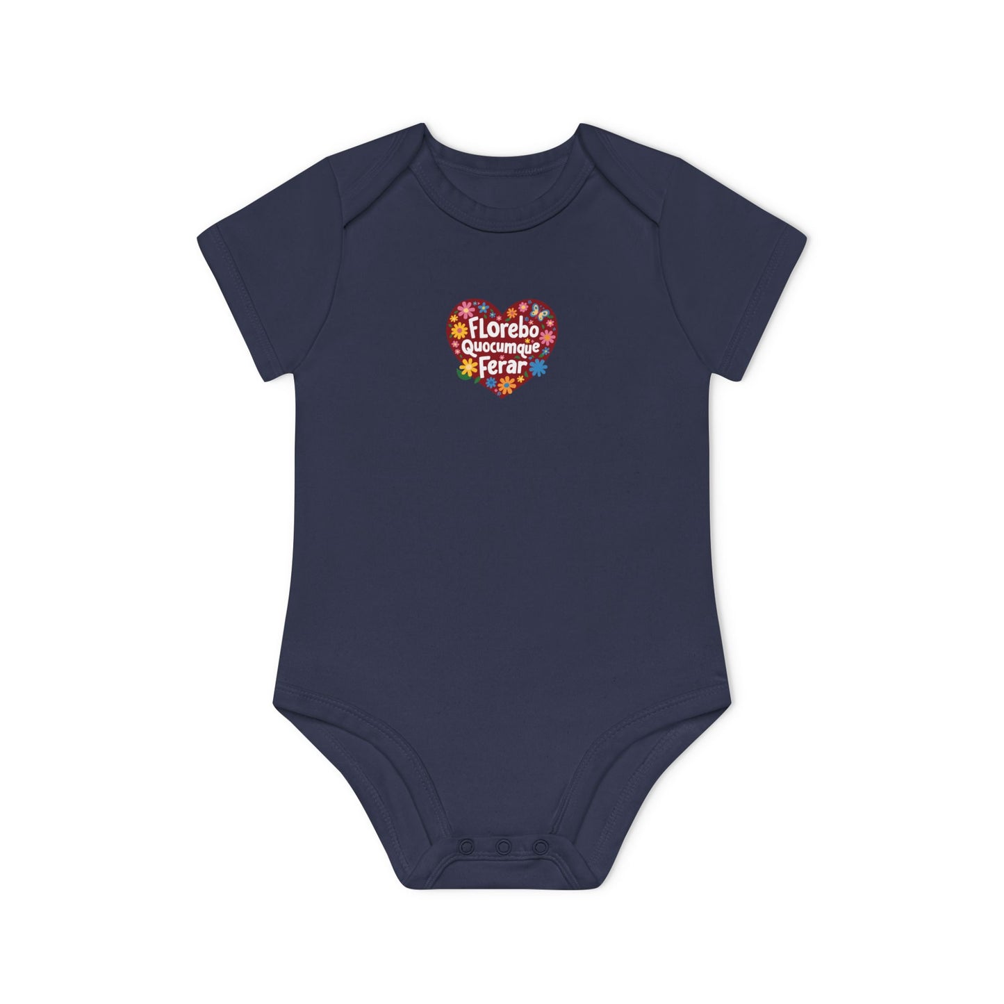 Body Bébé "Florebo Quocumque Ferar", Île de La Réunion, Douceur Coton, Cadeau Naissance, Confort Coton Bio, Style Unique, Cadeau Parfait