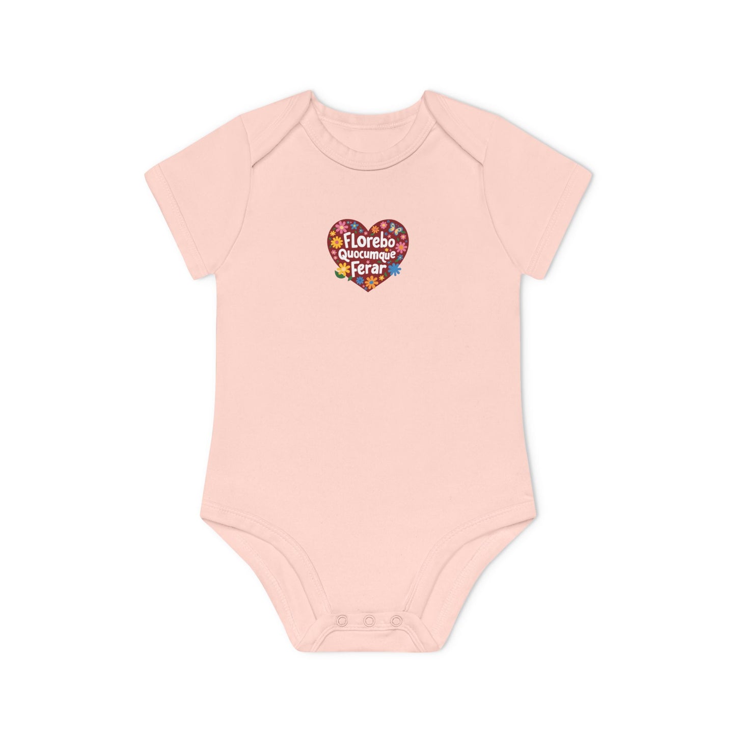Body Bébé "Florebo Quocumque Ferar", Île de La Réunion, Douceur Coton, Cadeau Naissance, Confort Coton Bio, Style Unique, Cadeau Parfait