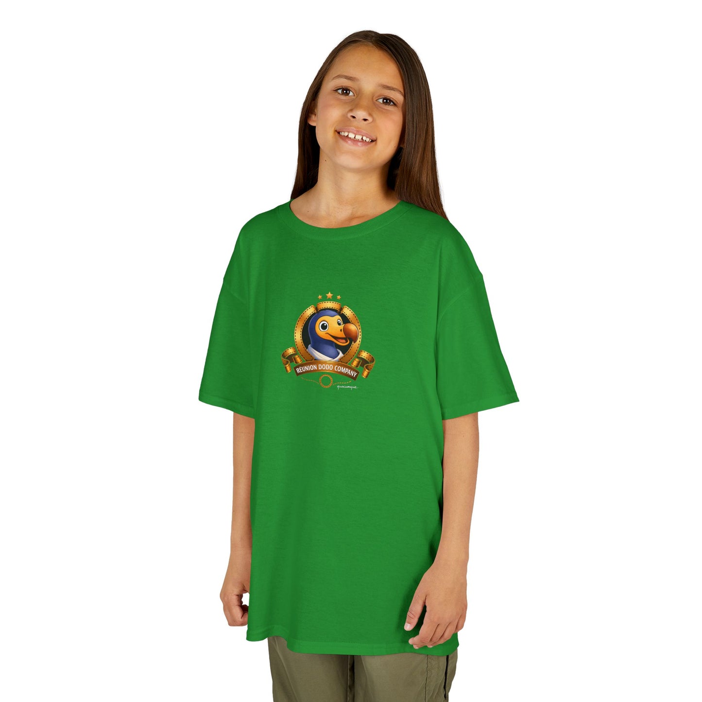 T-shirt " Dodo Cinéma", Pour Marmailles, Douceur Coton, Pour les enfants de 5-6 ans( Taille XS), Pour les 7-8 ans( taille S), Pour les 9-10 ans( taille M), Pour les 11-12 ans( taille L), Pour les 13-14 ans( taille XLS)