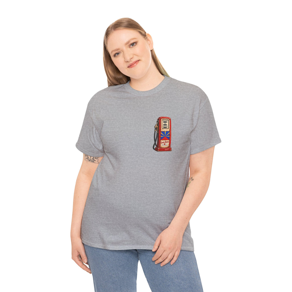 T-shirt Quocumque, "Station Essence", Discret, Île de La Réunion, Confort Coton, Elégant, Souvenir Unique, Cadeau, Unisexe, Esprit Voyageur, Créole, Bourbon