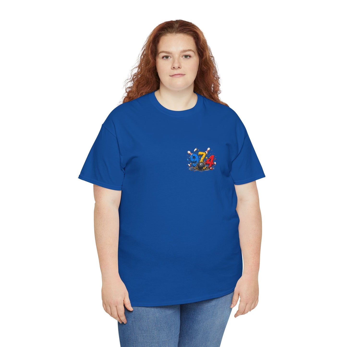 T-shirt " 974 Bowling ", Destination Île de La Réunion, Confort Coton, Sobre, Elégant, Souvenir Unique, Vêtement Adulte, Unisexe, Esprit Voyageur