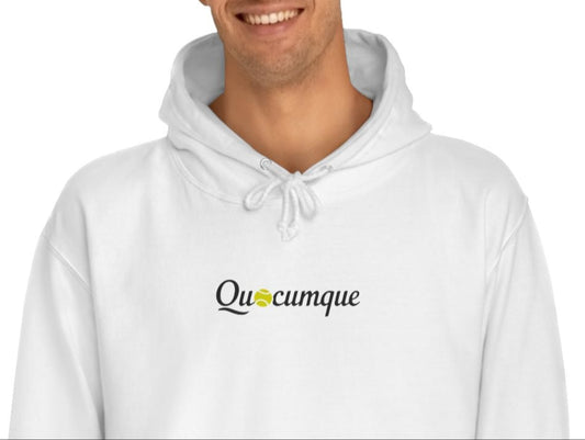 Sweat à Capuche Quocumque "Petite Balle Jaune",  Hoodie, Unisexe, élégance, sobriété, Adulte, Homme, Femme, Sportif, Amateur, Professionnel