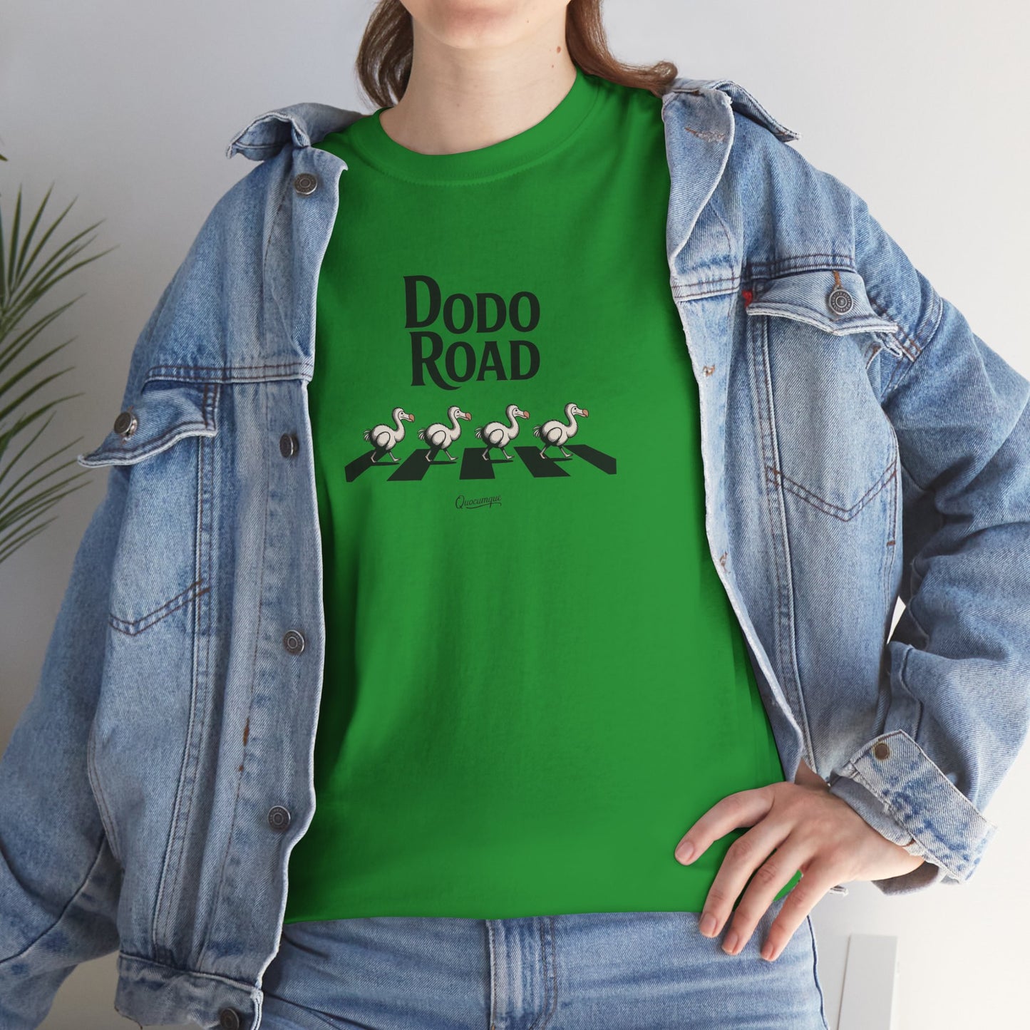 T-shirt Quocumque, " Dodo Road ", Île de La Réunion, Confort Coton, Elégant, Souvenir Unique, Cadeau, Unisexe, Esprit Voyageur, Créole, Bourbon