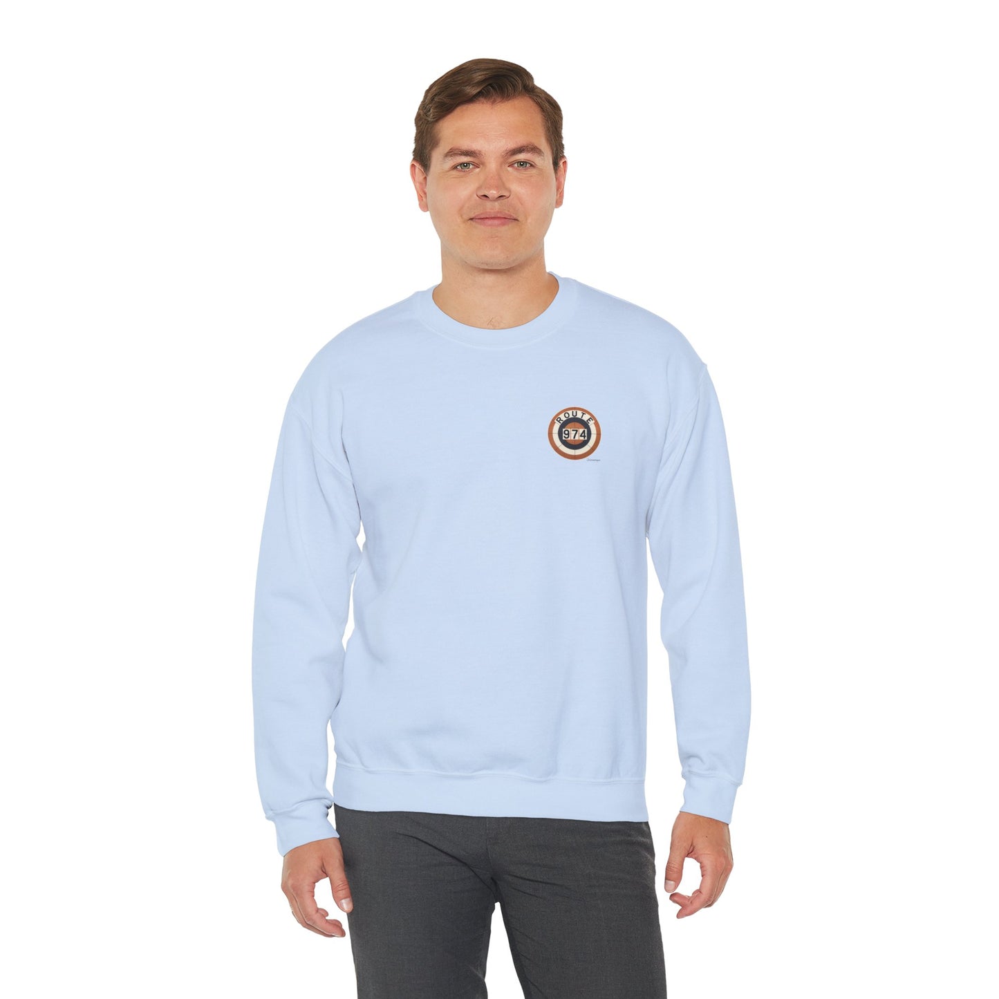 Sweat-Shirt Quocumque "Route 974", Exotique, Destination l'Île De La Réunion, Adulte, Homme, Femme, Sportive, Sportif, Décontracté, Élégant, Classique,