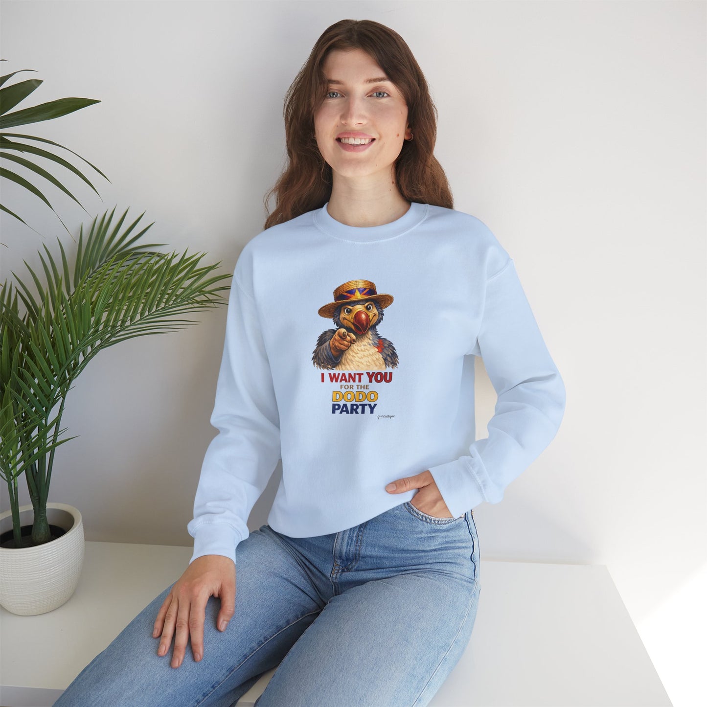 Sweat Quocumque "Dodo Party", Exotique, Destination Île De La Réunion, Adulte, Homme, Femme, Sportive, Sportif, Décontracté, Élégant, Classique,