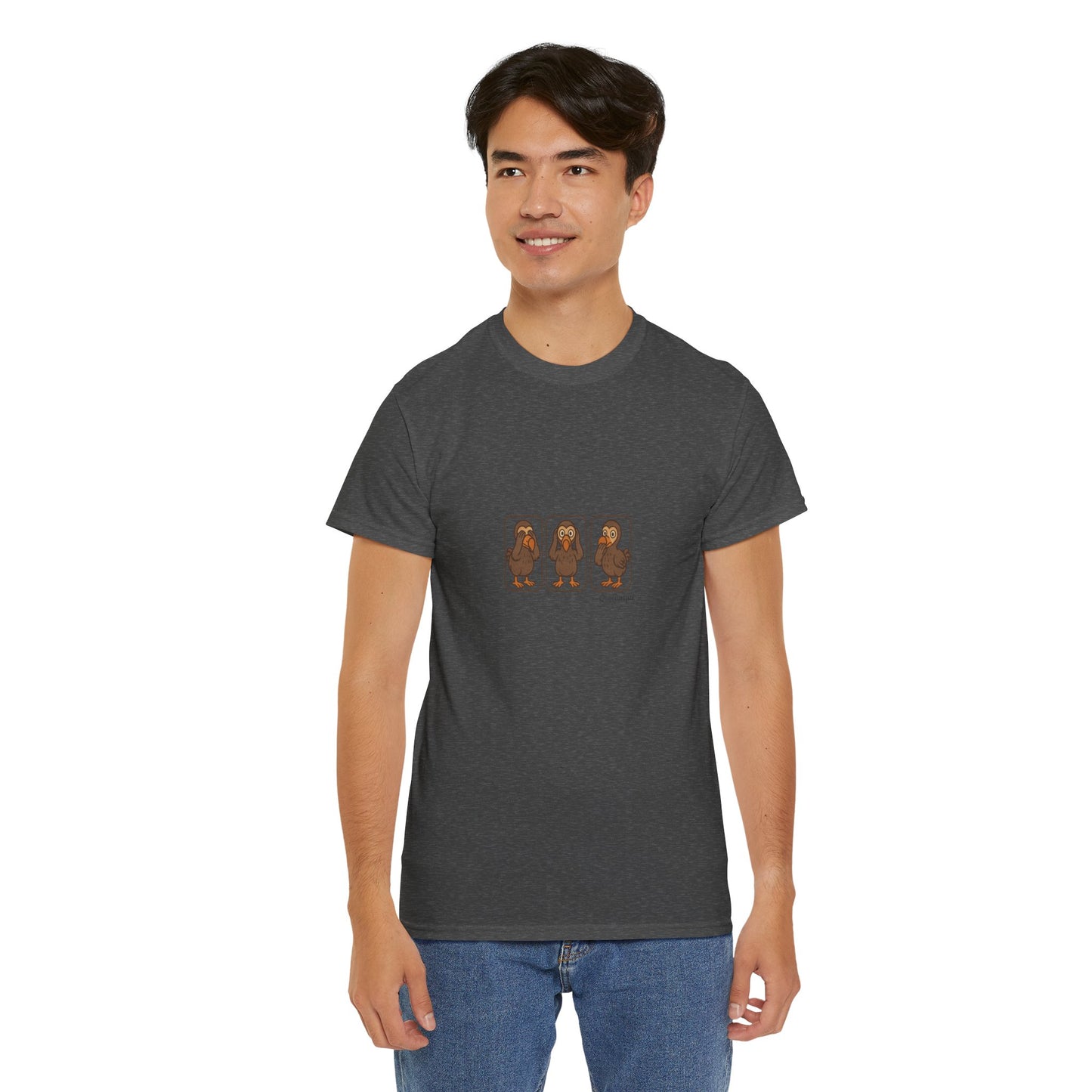 T-shirt Quocumque, "3 Dodos de la Sagesse", Confort, Souvenir Unique, Cadeau, Unisexe, Délicatesse, Homme, Femme, Adulte, Sportif, Liberté, Détente