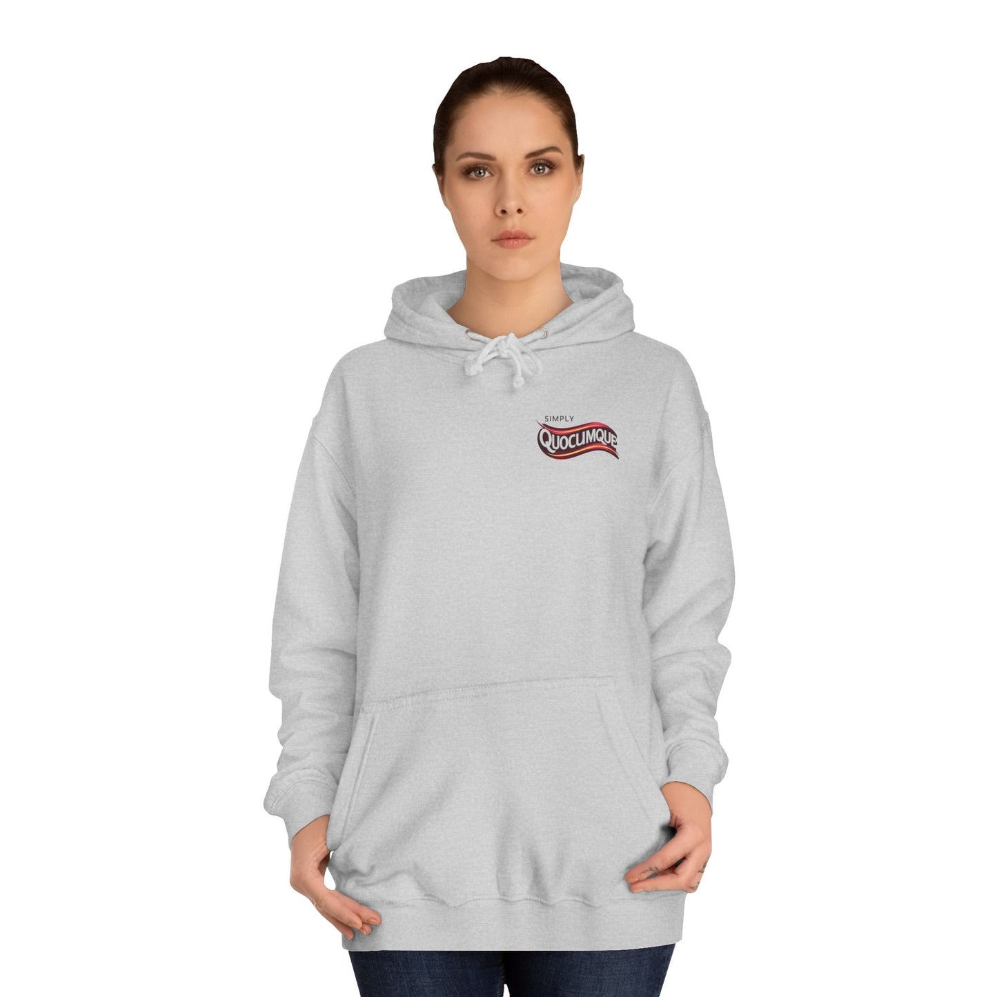 Sweat à Capuche pour Adulte QUOCUMQUE,  Hoodie, Unisexe, élégance, sobriété, La Marque du Défi, Homme, Femme