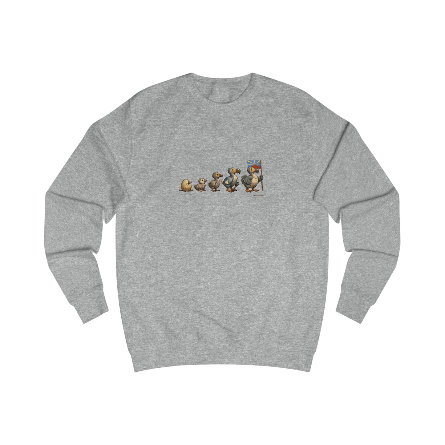 Sweat-shirt Quocumque, " Dodo Evolution ", Île de La Réunion, Confort Coton, Elégant, Souvenir Unique, Cadeau, Unisexe, Esprit Voyageur, Créole, Bourbon
