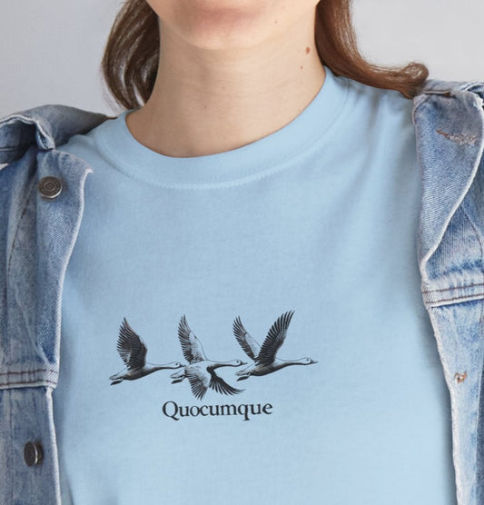 T-shirt Quocumque, Canards Sauvages, Vacances, Chasse, Nature, Confort Coton, Elégant, Souvenir Unique, Cadeau, Unisexe, Esprit Voyageur