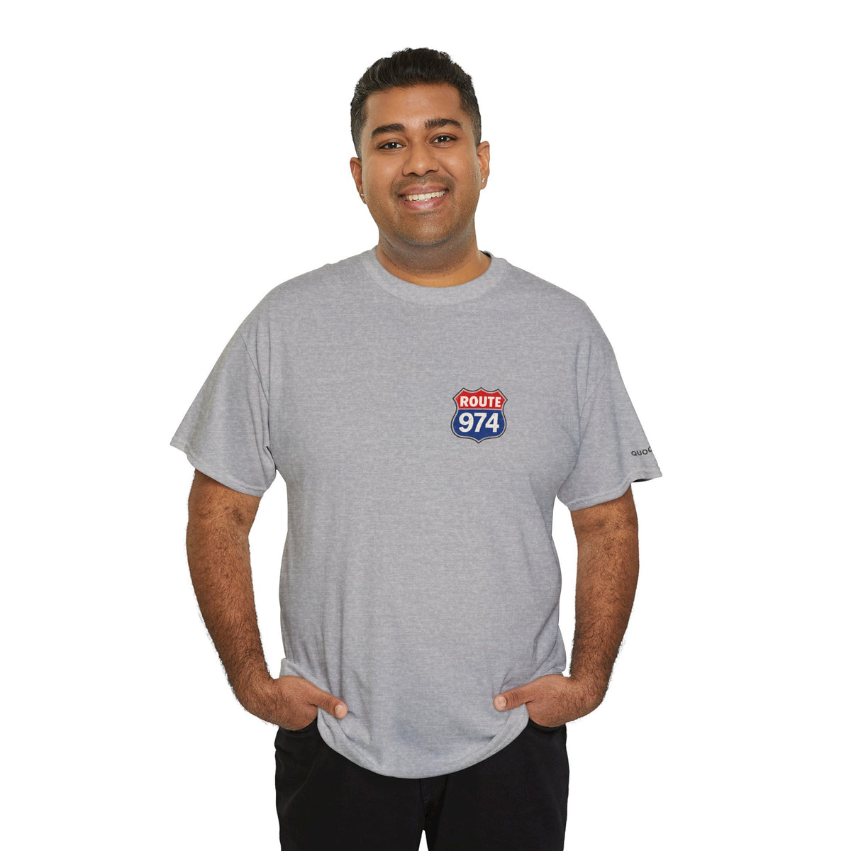 T-shirt "Route 974", Exotisme, Destination Île de La Réunion, Confort Coton, Sobre, Elégant, Souvenir Unique, Cadeau, Unisexe, Esprit Voyageur