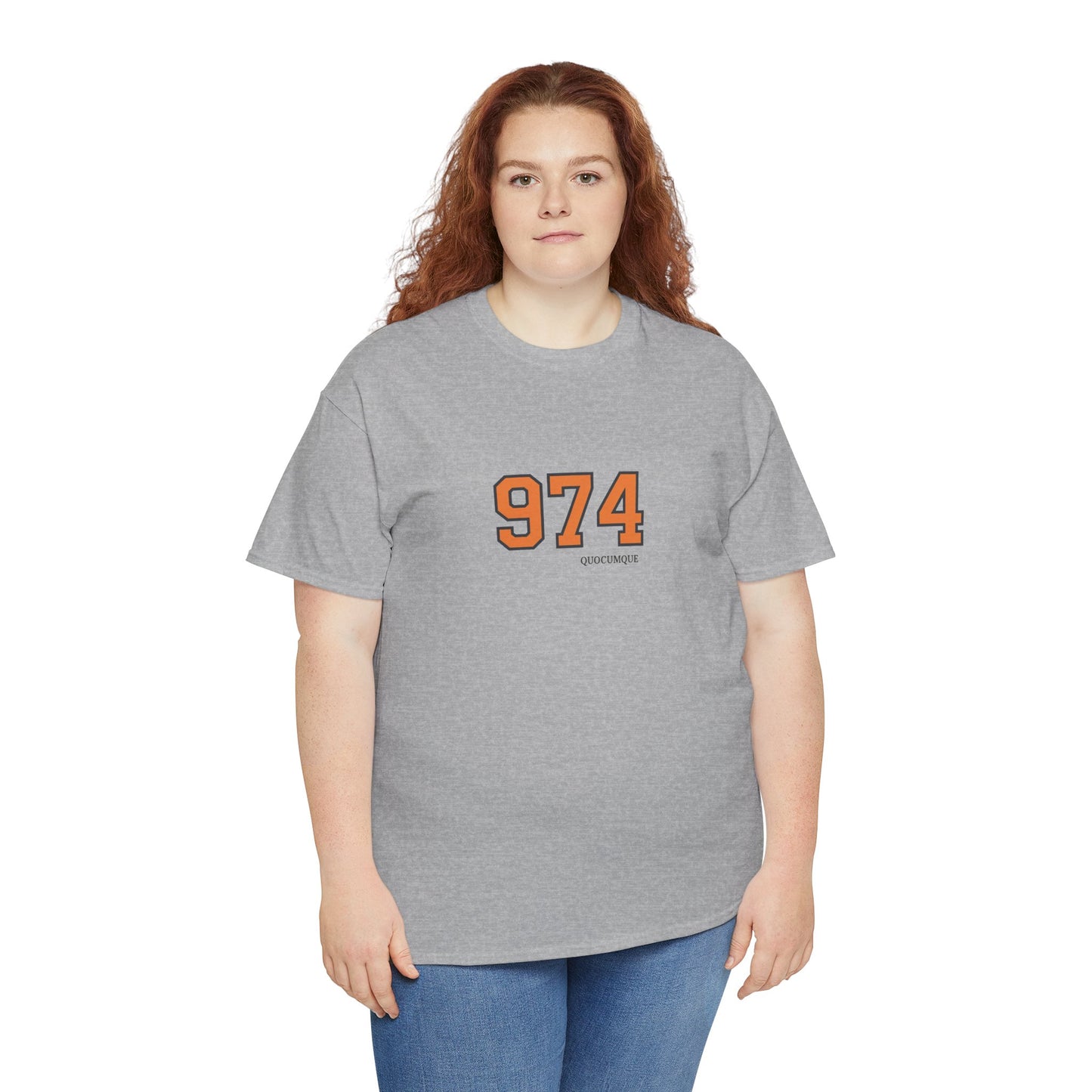 T-shirt " 974 ", Destination Île de La Réunion, Confort Coton, Sobre, Elégant, Souvenir Unique, Vêtement Adulte, Unisexe, Esprit Voyageur