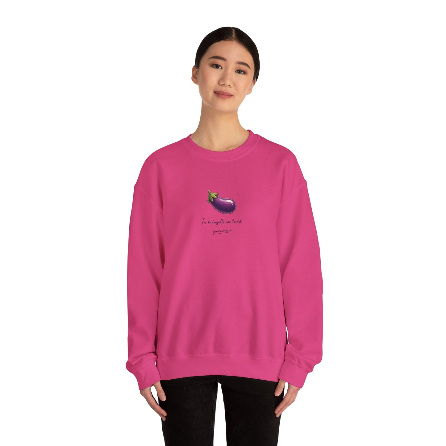 Sweat Quocumque "Bringelle", Exotique, Destination Île De La Réunion, Adulte, Homme, Femme, Sportive, Sportif, Décontracté, Drapeau Régional
