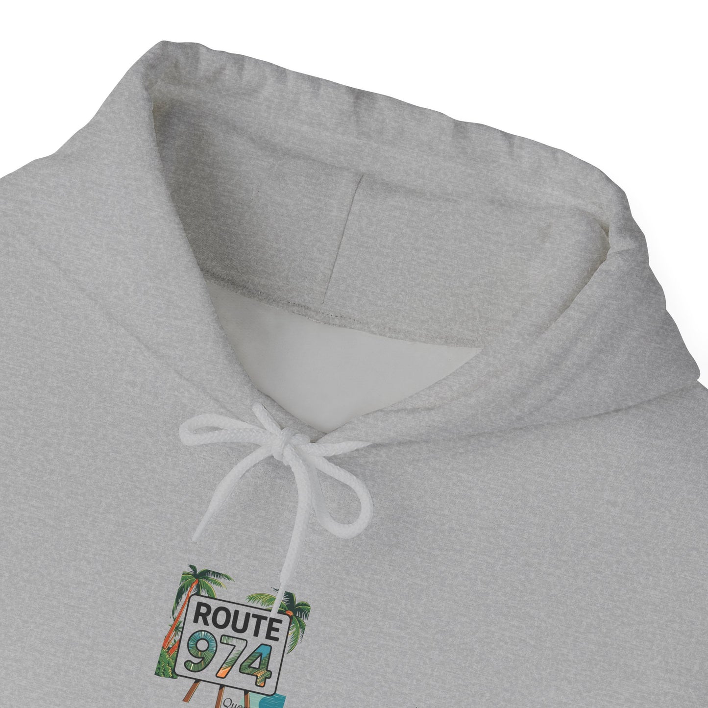 Sweat-Shirt à Capuche Collection " Route 974", Exotisme, Adulte, Homme, Femme, Sportive, Sportif, Décontracté, Classique, Destination La Réunion