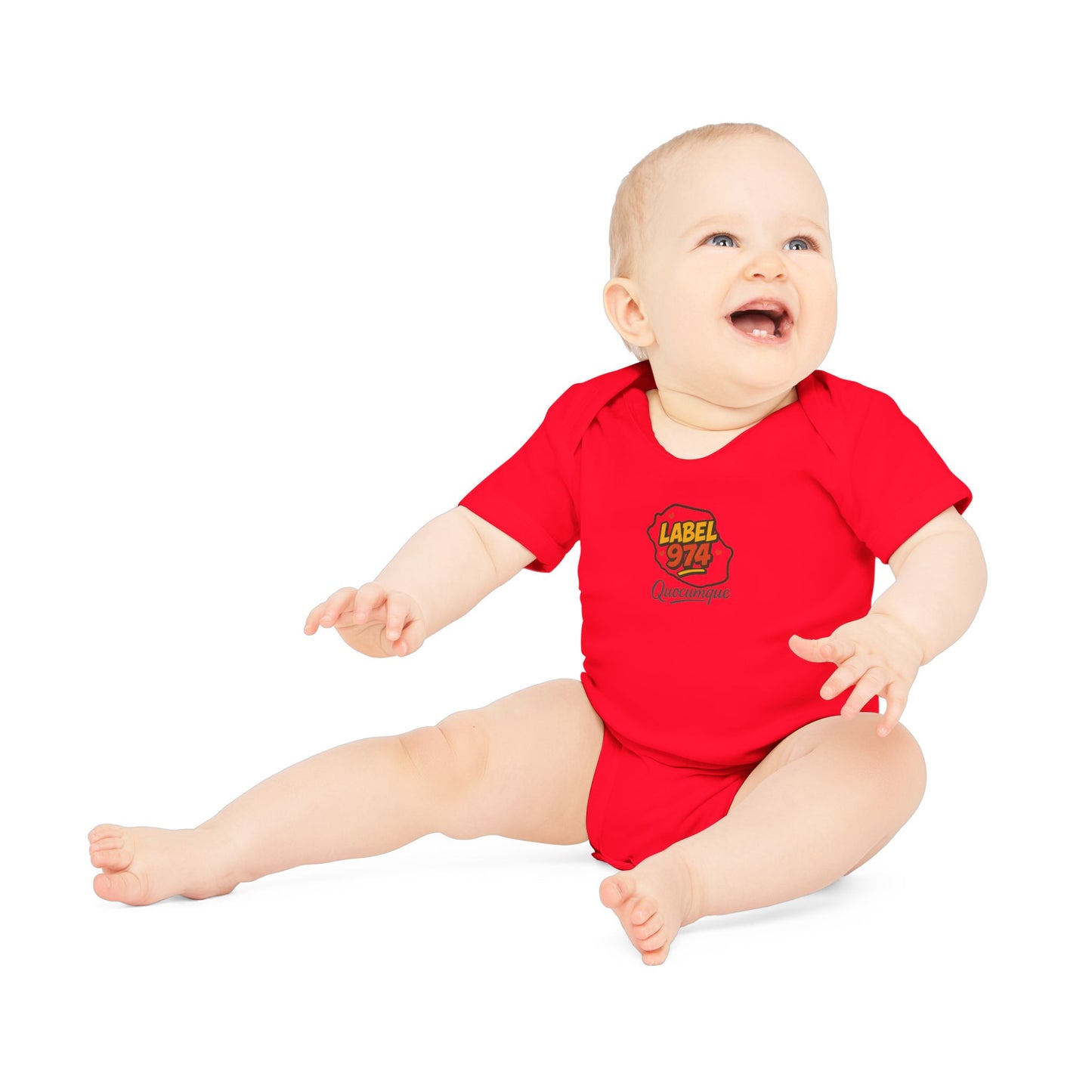 Body Bébé "Label 974", Île de La Réunion, Douceur Coton, Cadeau Naissance,  Confort Coton Bio, Style Unique, Cadeau Parfait