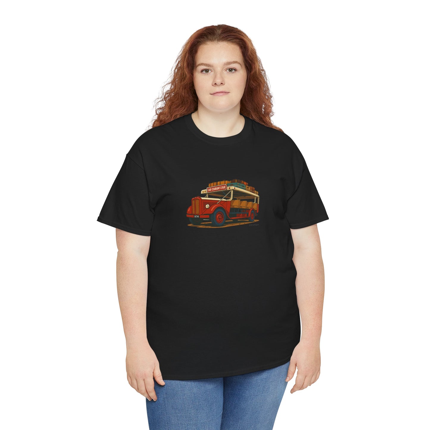 T-shirt "Car Courant d'Air, Exotisme, Destination Île de La Réunion, Confort Coton, Sobre, Elégant, Souvenir Unique, Cadeau, Unisexe, Esprit Voyageur