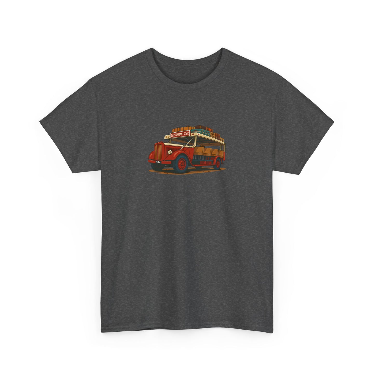 T-shirt "Car Courant d'Air, Exotisme, Destination Île de La Réunion, Confort Coton, Sobre, Elégant, Souvenir Unique, Cadeau, Unisexe, Esprit Voyageur