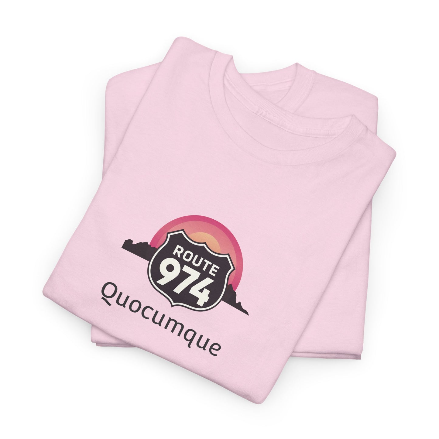 T-shirt "Route 974", Destination île de La Réunion, Confort Coton, Sobre, Elégant, Souvenir Unique, Cadeau, Unisexe, Esprit Voyageur