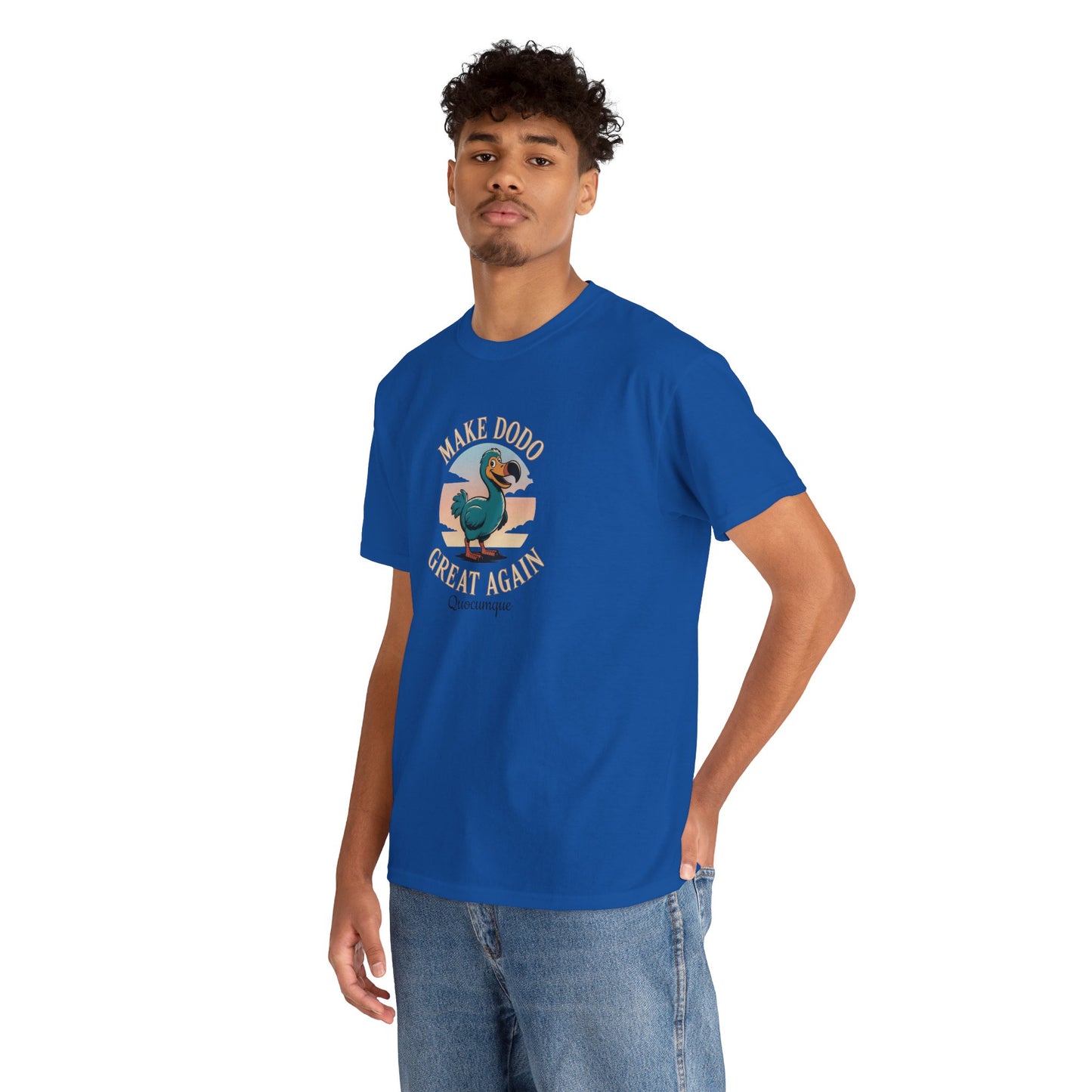 T-Shirt "Make Dodo Great Again", Exotisme, Destination Île de La Réunion, Confort Coton, Sobre, Elégant, Souvenir Unique, Cadeau, Unisexe, Esprit Voyageur
