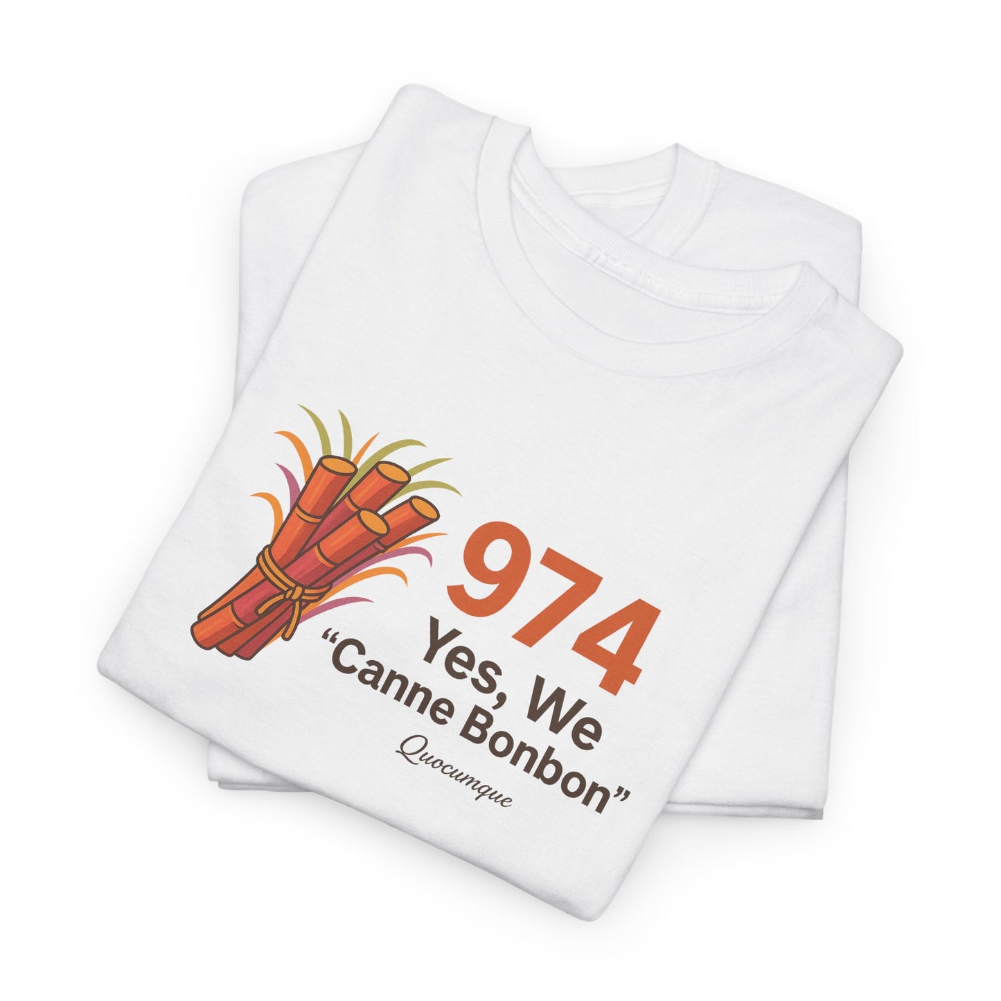 T-Shirt "Canne Bonbon", Exotisme, Destination Île de La Réunion, Confort Coton, Sobre, Elégant, Souvenir Unique, Cadeau, Unisexe, Esprit Voyageur