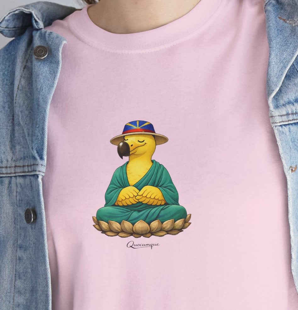 T-shirt "Dodo Zen", Confort Coton, Sobre, Elégant, Souvenir Unique, Cadeau, Unisexe, Esprit Voyageur, Adulte