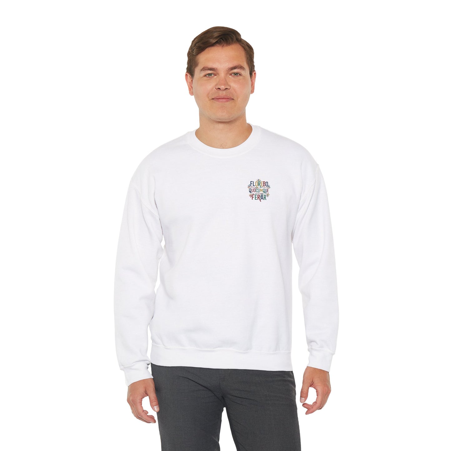 Sweat-Shirt "Florebo Quocumque Ferar", Adulte, Unisexe, Homme, Femme, Sportive, Sportif, Décontracté, Élégant, Urbain, Classique, Réunion