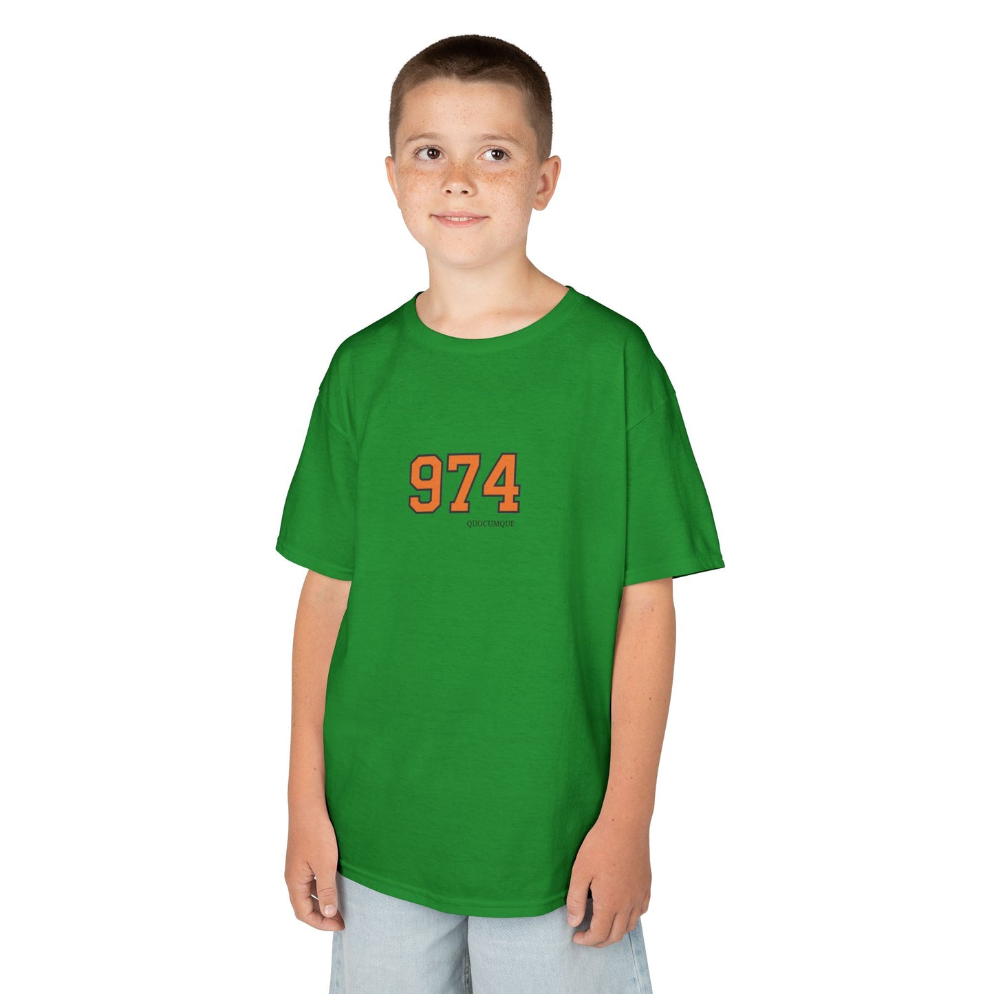 T-shirt "974", Pour Marmailles, Douceur Coton, Pour les enfants de 5-6 ans( Taille XS), Pour les 7-8 ans( taille S), Pour les 9-10 ans( taille M), Pour les 11-12 ans( taille L), Pour...