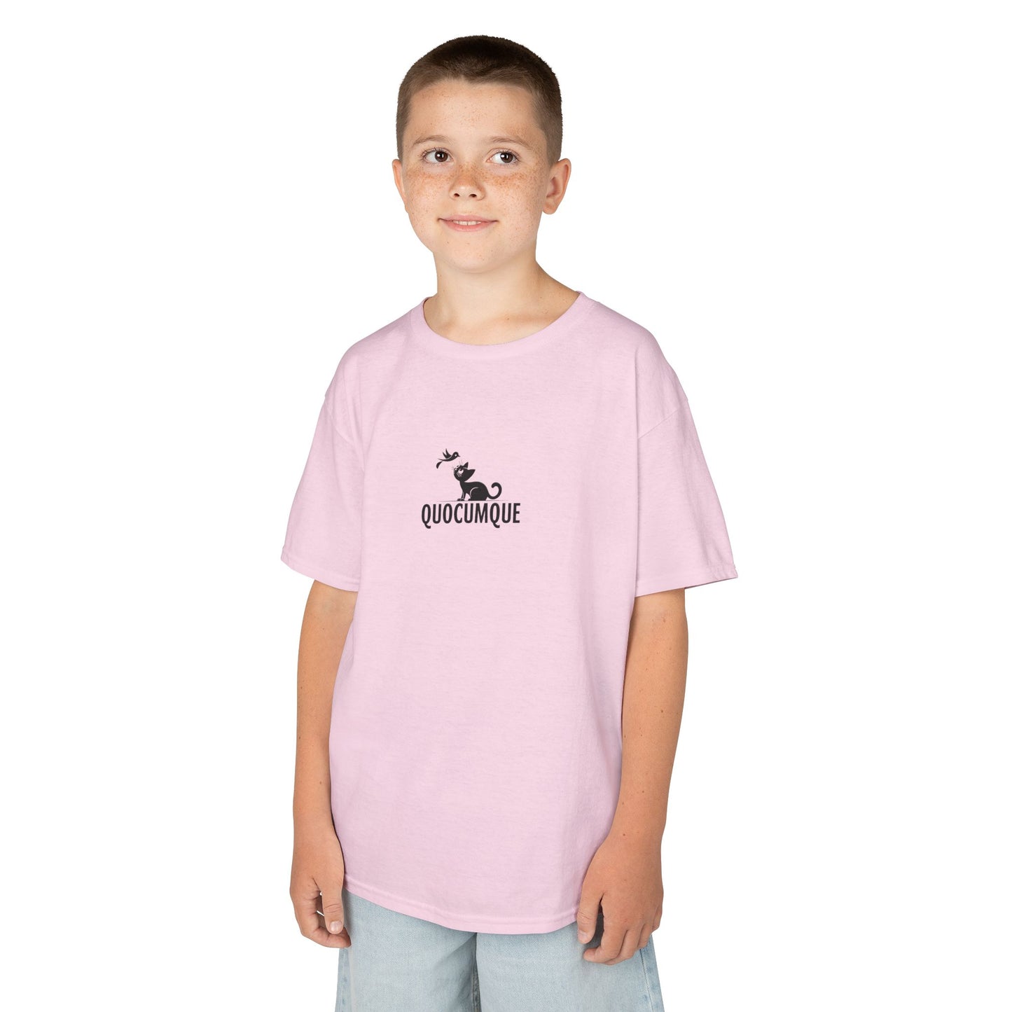 T-shirt Quocumque "Chat Oiseau", Douceur Coton, Pour les enfants de 5-6 ans( Taille XS), Pour les 7-8 ans( taille S), Pour les 9-10 ans( taille M), Pour les 11-12 ans( taille L), Pour les 13-14 ans( taille XL)