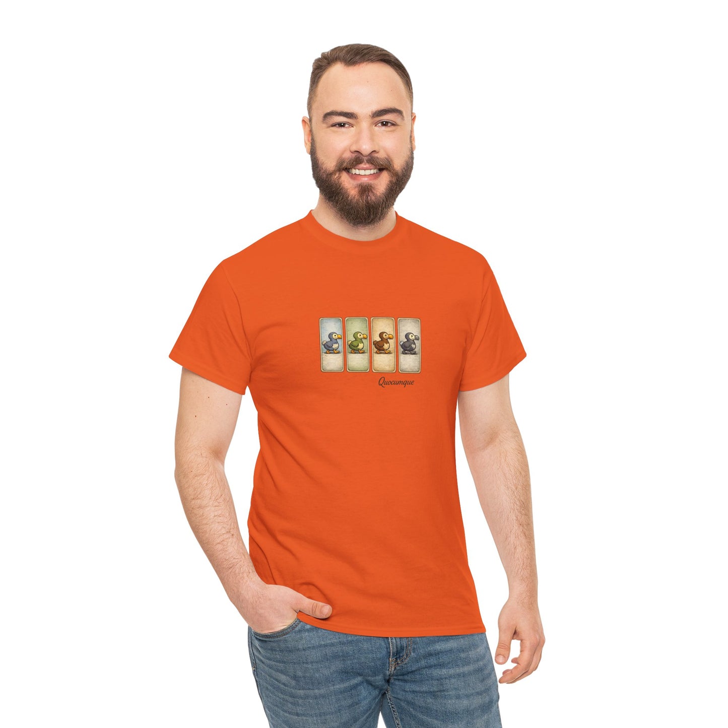 T-shirt Quocumque, " Dodo", Île de La Réunion, Confort Coton, Elégant, Souvenir Unique, Cadeau, Unisexe, Esprit Voyageur, Créole, Bourbon