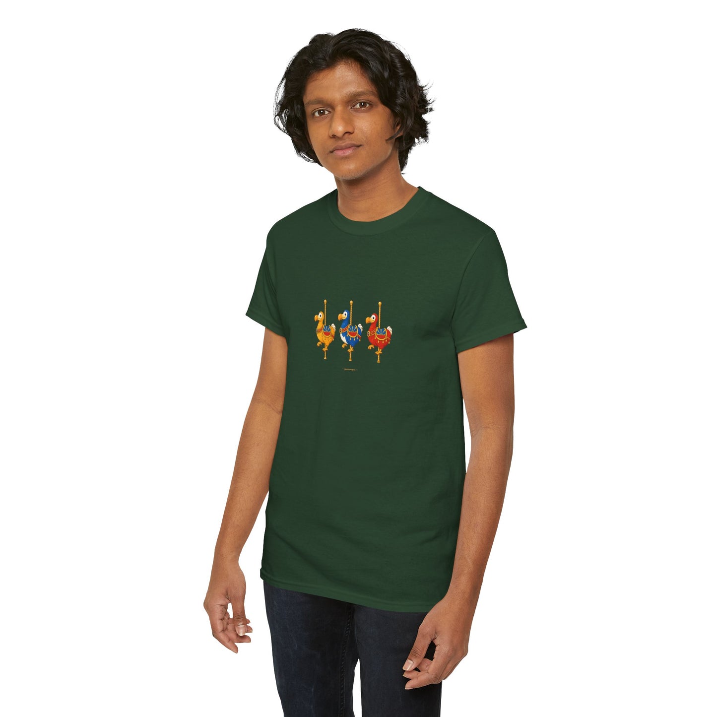 T-shirt Quocumque " Carrousel", Île de La Réunion, Confort Coton, Elégant, Souvenir Unique, Cadeau, Unisexe, Esprit Voyageur, Créole, Bourbon