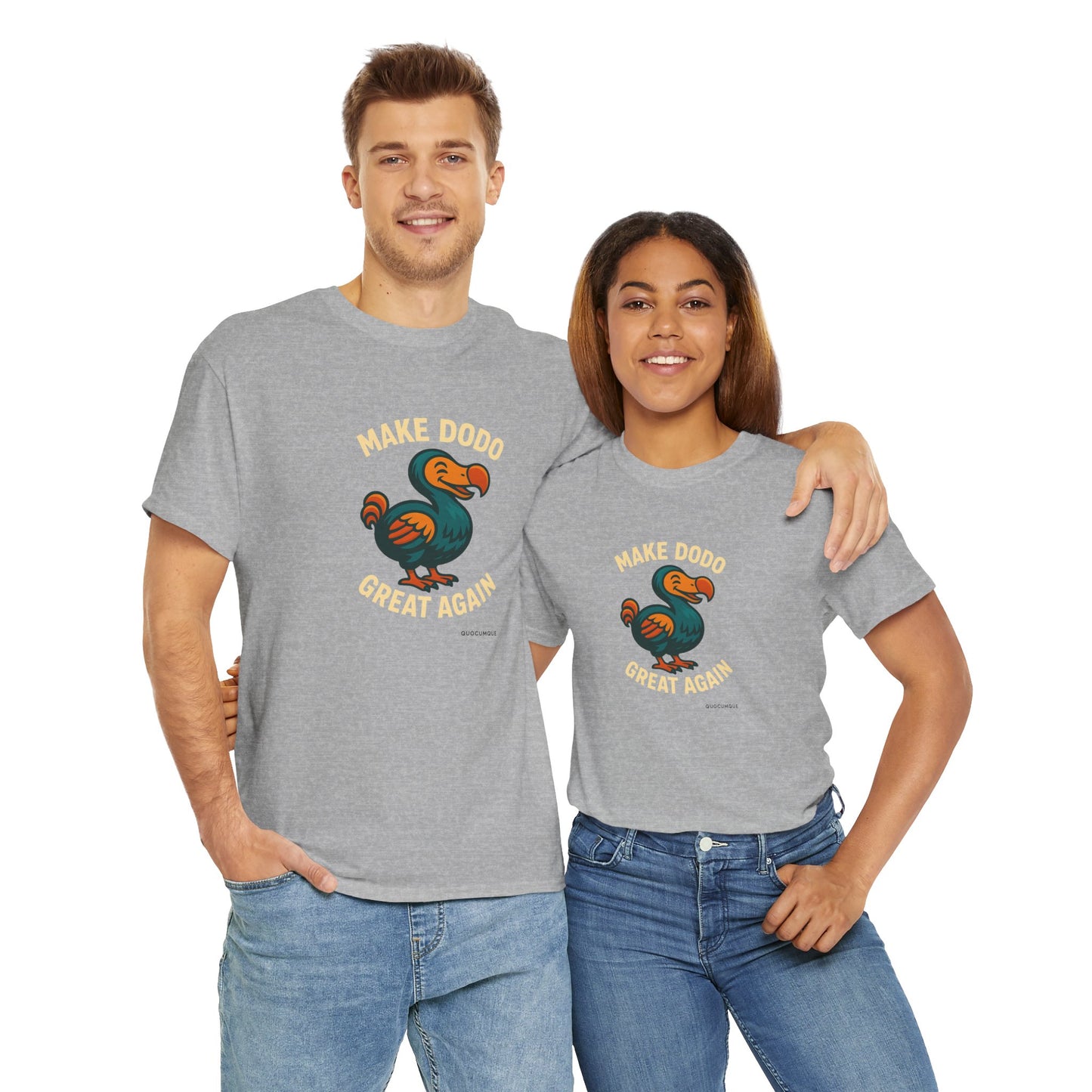 T-Shirt "Make Dodo Great Again", Exotisme, Destination Île de La Réunion, Confort Coton, Sobre, Elégant, Souvenir Unique, Cadeau, Unisexe, Esprit Voyageur