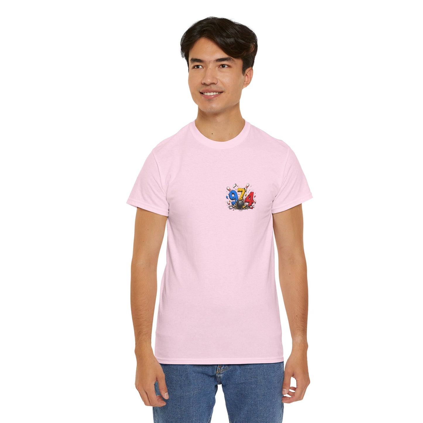 T-shirt " 974 Bowling ", Destination Île de La Réunion, Confort Coton, Sobre, Elégant, Souvenir Unique, Vêtement Adulte, Unisexe, Esprit Voyageur