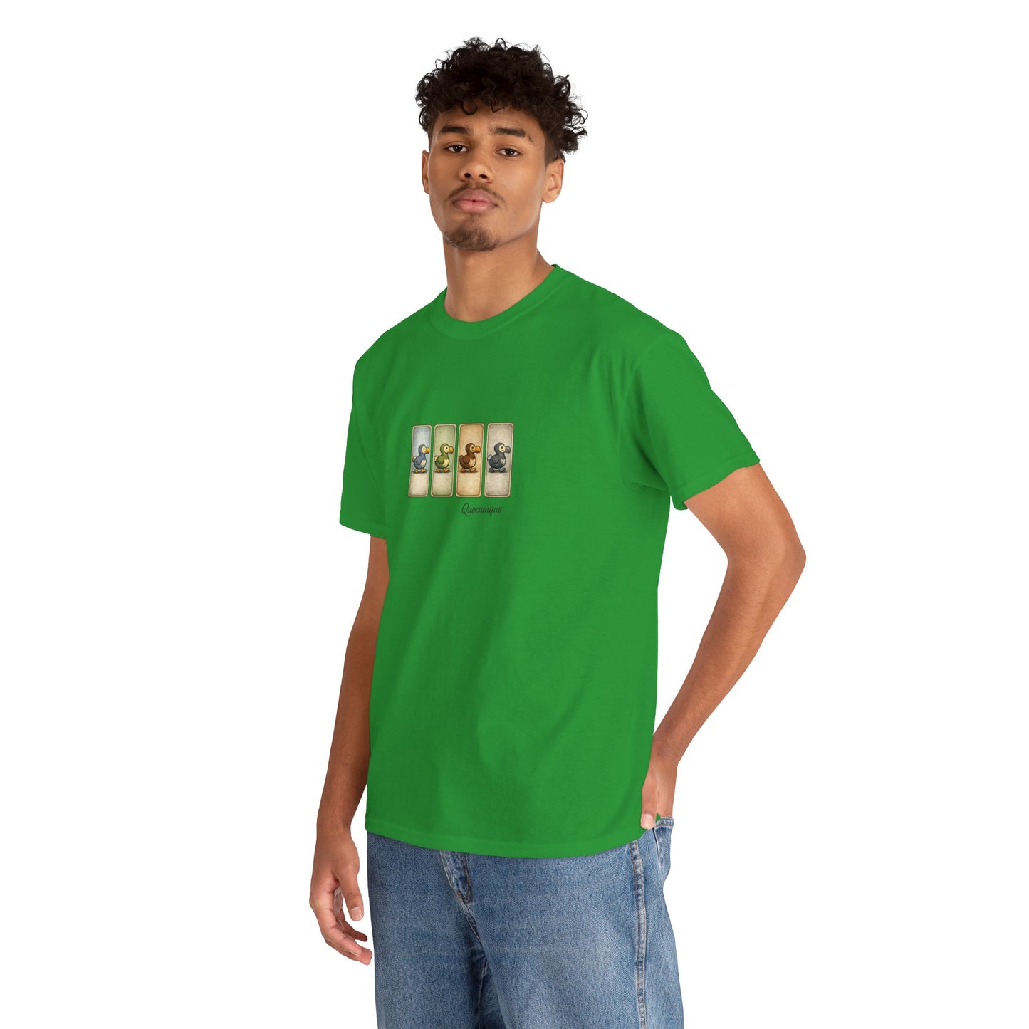 T-shirt Quocumque, " Dodo", Île de La Réunion, Confort Coton, Elégant, Souvenir Unique, Cadeau, Unisexe, Esprit Voyageur, Créole, Bourbon