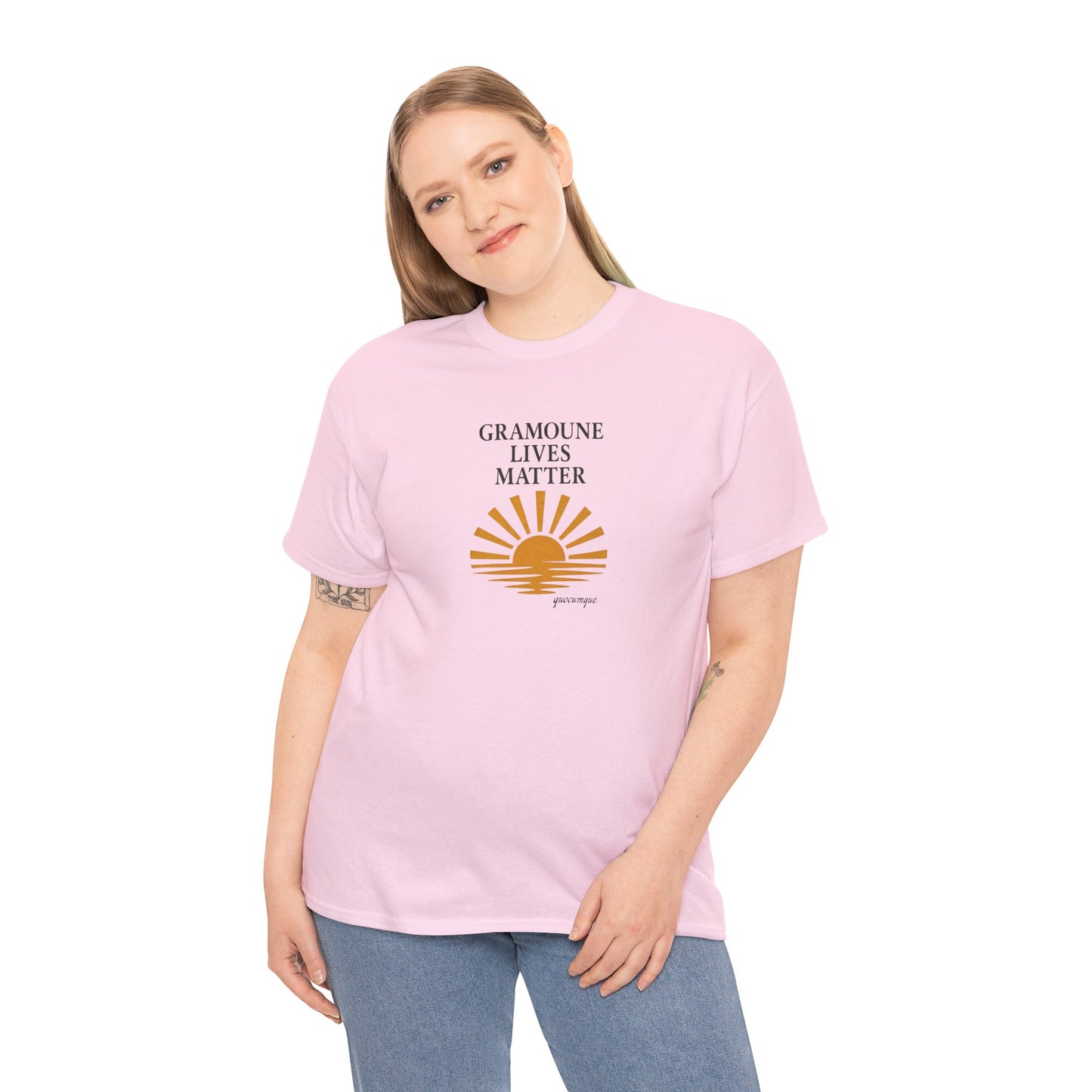 T-shirt "Gramoune", Soleil, Île de La Réunion, Confort Coton, Sobre, Elégant, Souvenir Unique, Cadeau, Unisexe, Esprit Voyageur