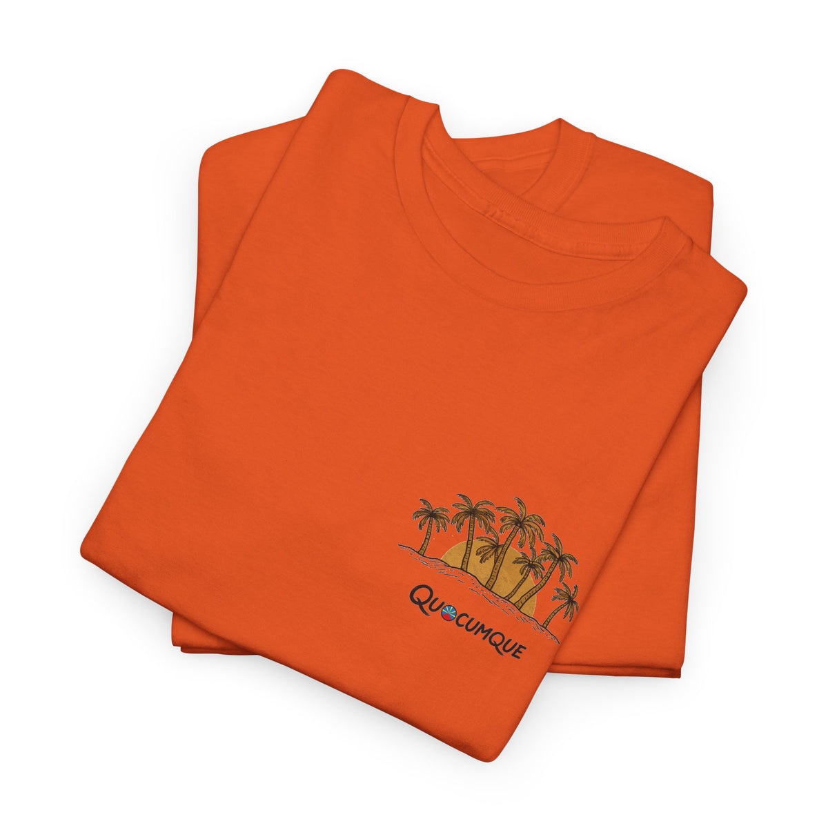 T-shirt " Palmiers", Destination Île de La Réunion, Confort Coton, Sobre, Elégant, Souvenir Unique, Vêtement Adulte, Unisexe, Esprit Voyageur