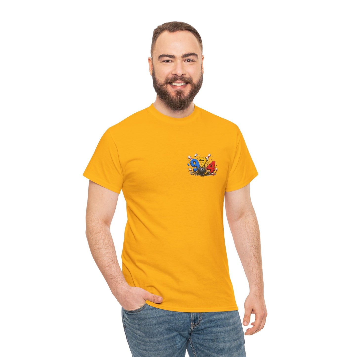 T-shirt " 974 Bowling ", Destination Île de La Réunion, Confort Coton, Sobre, Elégant, Souvenir Unique, Vêtement Adulte, Unisexe, Esprit Voyageur