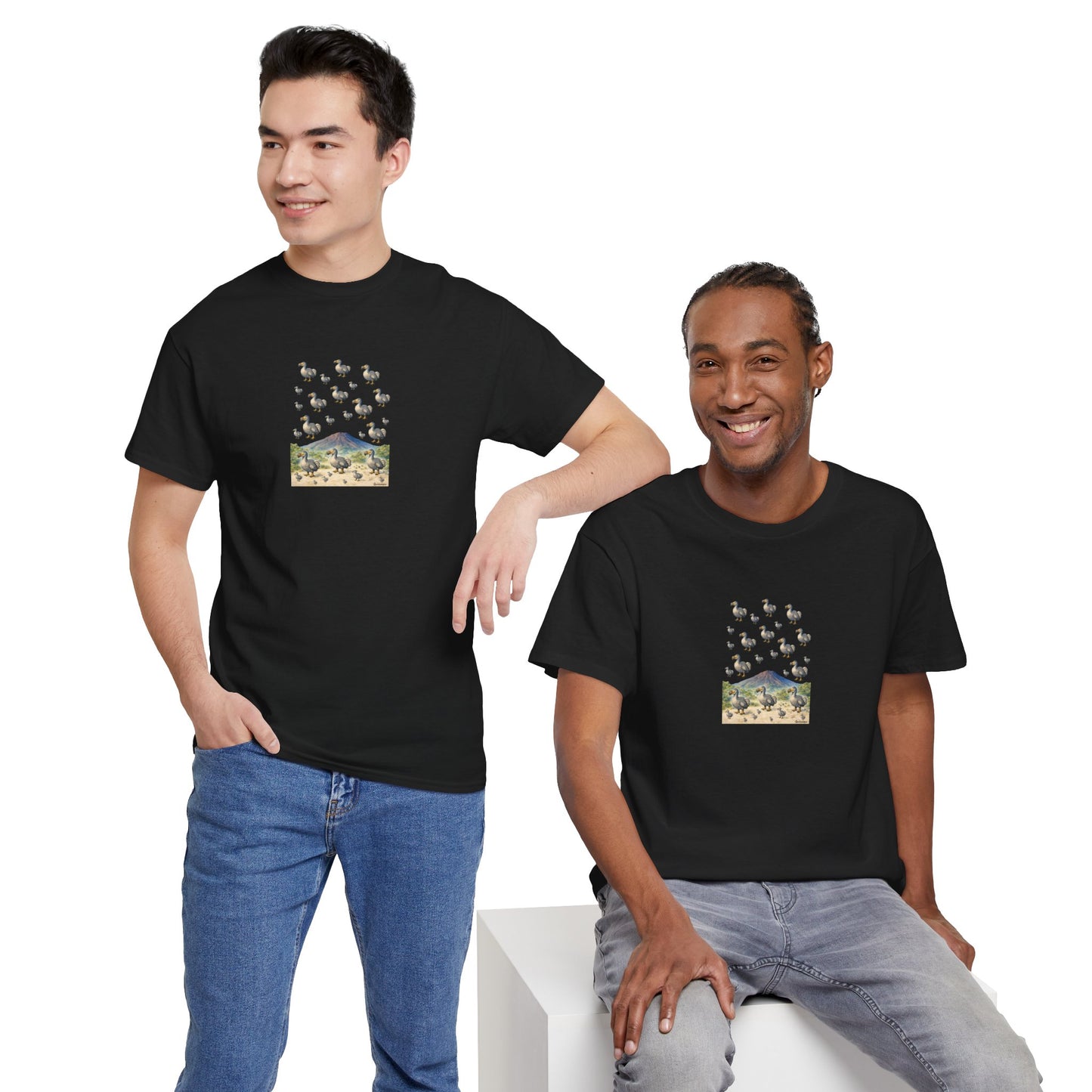 T-shirt "Groupe Dodo ", Île de La Réunion", Confort Coton, Sobre, Elégant, Souvenir Unique, Cadeau, Unisexe, Esprit Voyageur