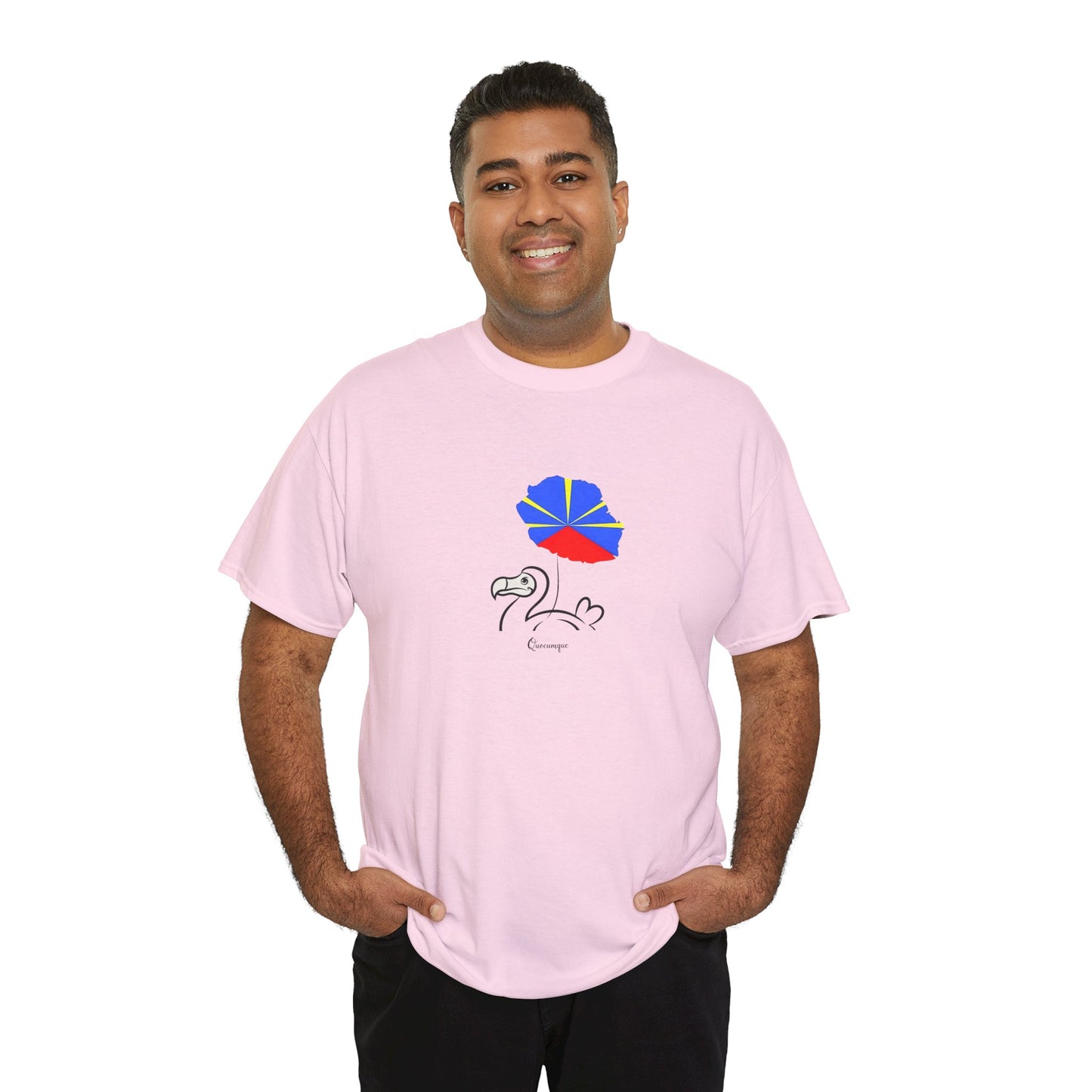 T-shirt "Dodo Ballon ", Île de La Réunion", Confort Coton, Sobre, Elégant, Souvenir Unique, Cadeau, Unisexe, Esprit Voyageur