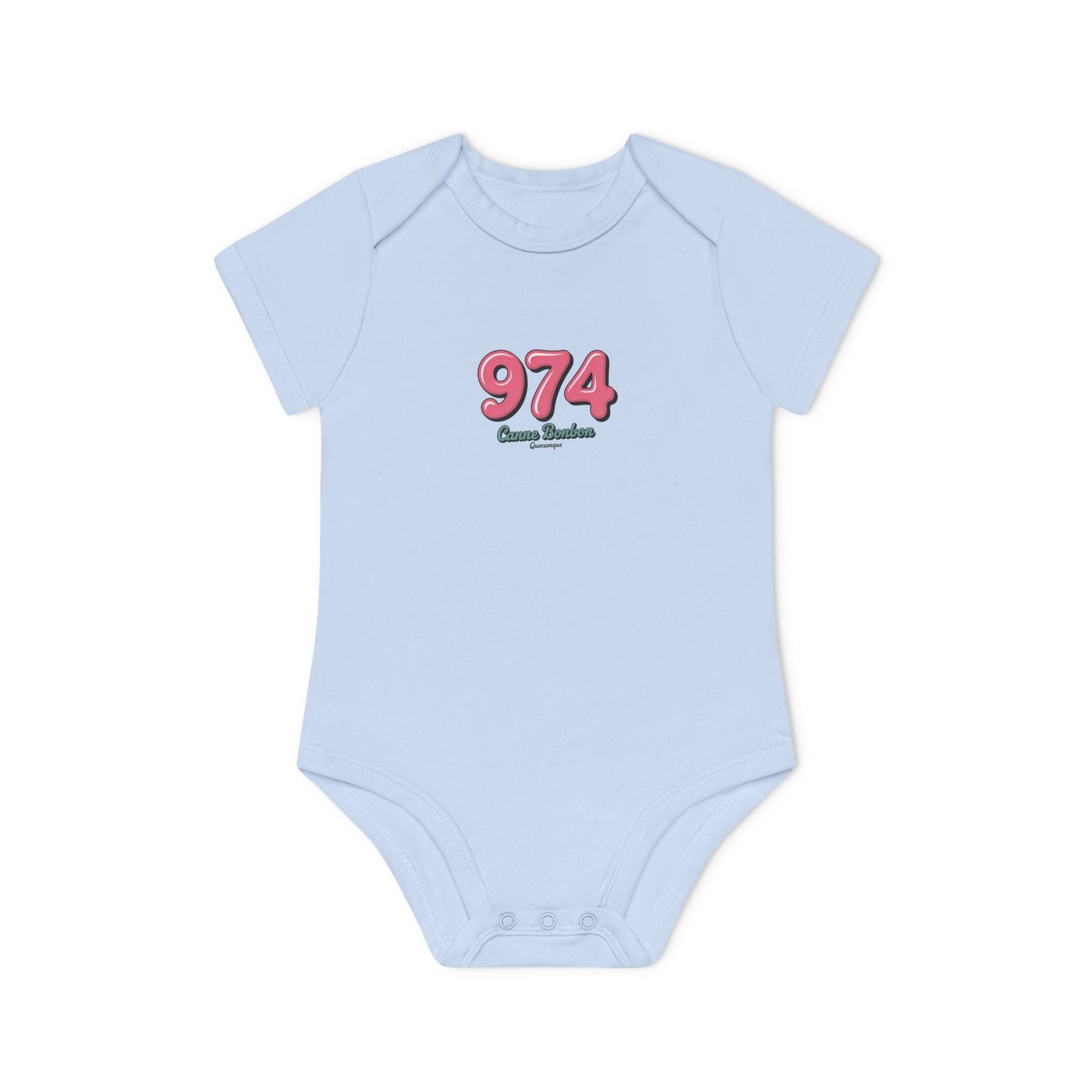 Body Bébé "974 Canne Bonbon", Île de La Réunion, Douceur Coton, Cadeau Naissance,  Confort Coton Bio, Style Unique, Cadeau Parfait