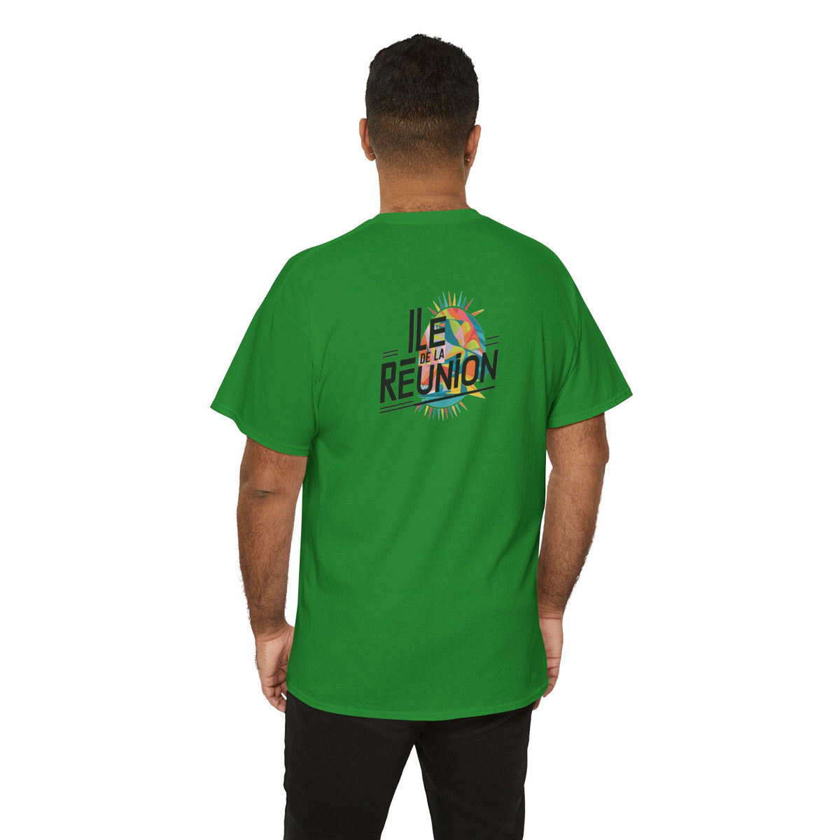 T-shirt "Île de La Réunion", Confort Coton, Sobre, Elégant, Souvenir Unique, Cadeau, Unisexe, Esprit Voyageur, Adulte