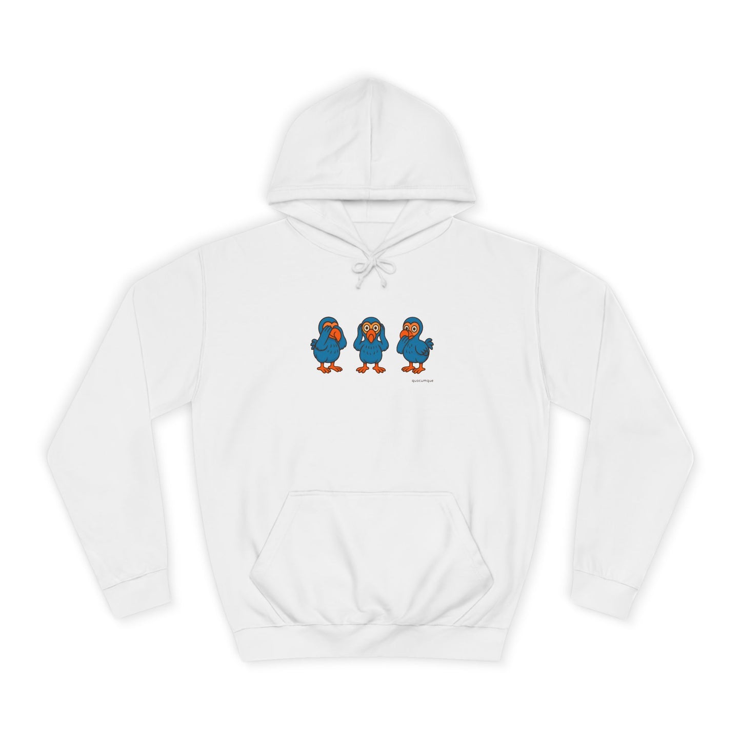 Sweat à Capuche Quocumque "3 Dodos de la Sagesse" pour Adulte, Hoodie, Unisexe, Élégance, Sobriété, Homme, Femme, Animal Totem