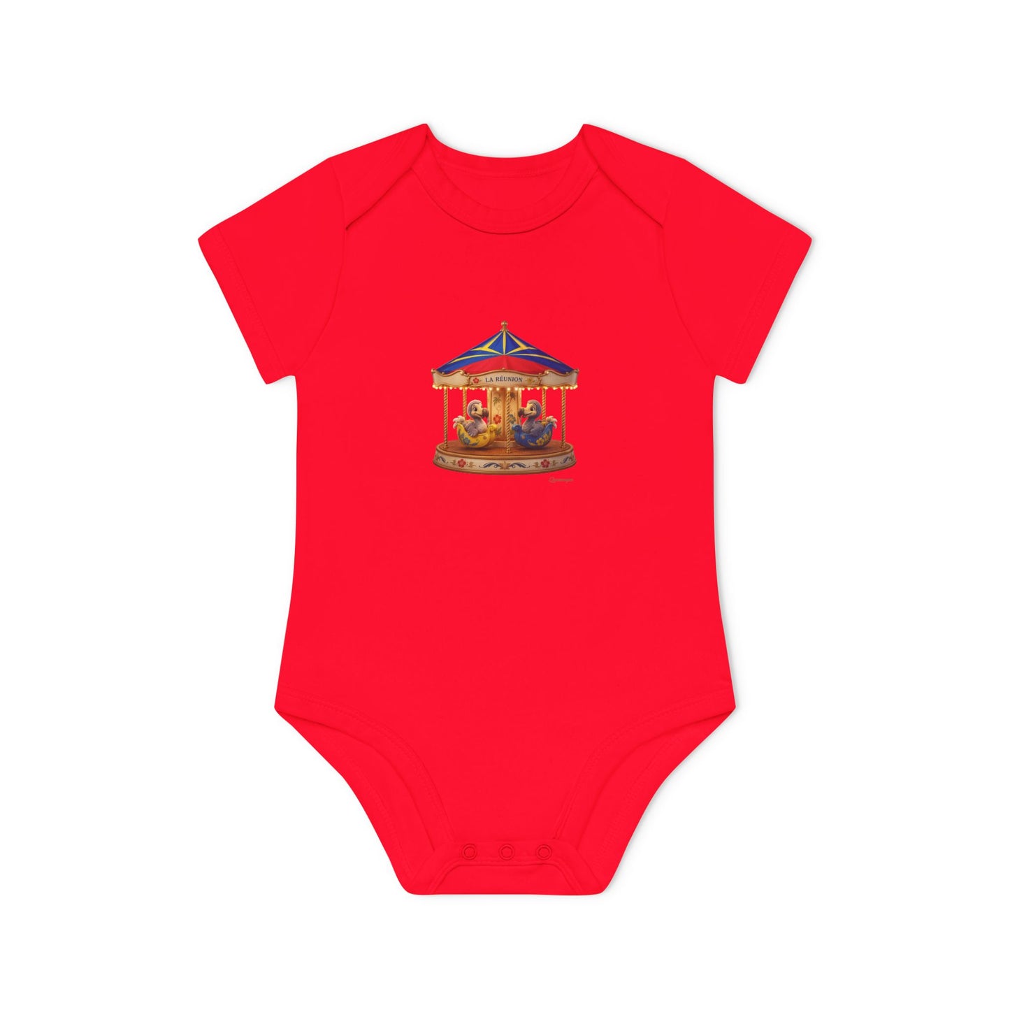 Body Bébé "Dodo Manège", Île de La Réunion, Douceur Coton, Cadeau Naissance,  Confort Coton Bio, Style Unique, Cadeau Parfait